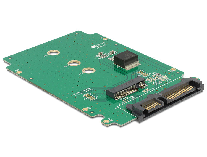 DeLOCK 62521 Adapterplatine M.2 zu SATA – 6 Gbit/s, M.2 Key-B, SATA mit Strom, 95,5 × 65,5 × 6,5 mm, Grün
