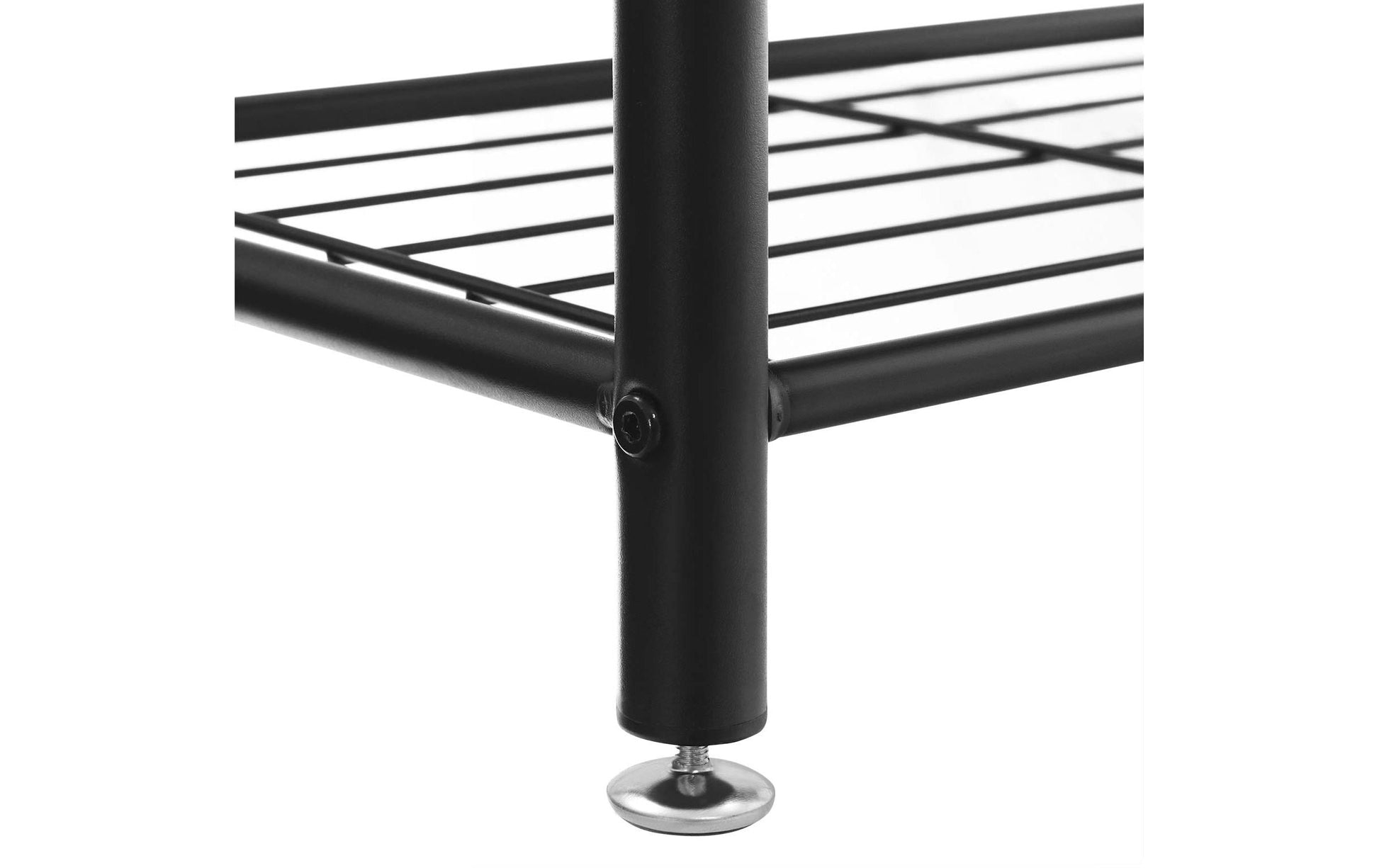 Vasagle Garderobe mit Schuhregal – 10 Haken, Spanplatte, Braun/Schwarz, 70 × 32 × 175 cm