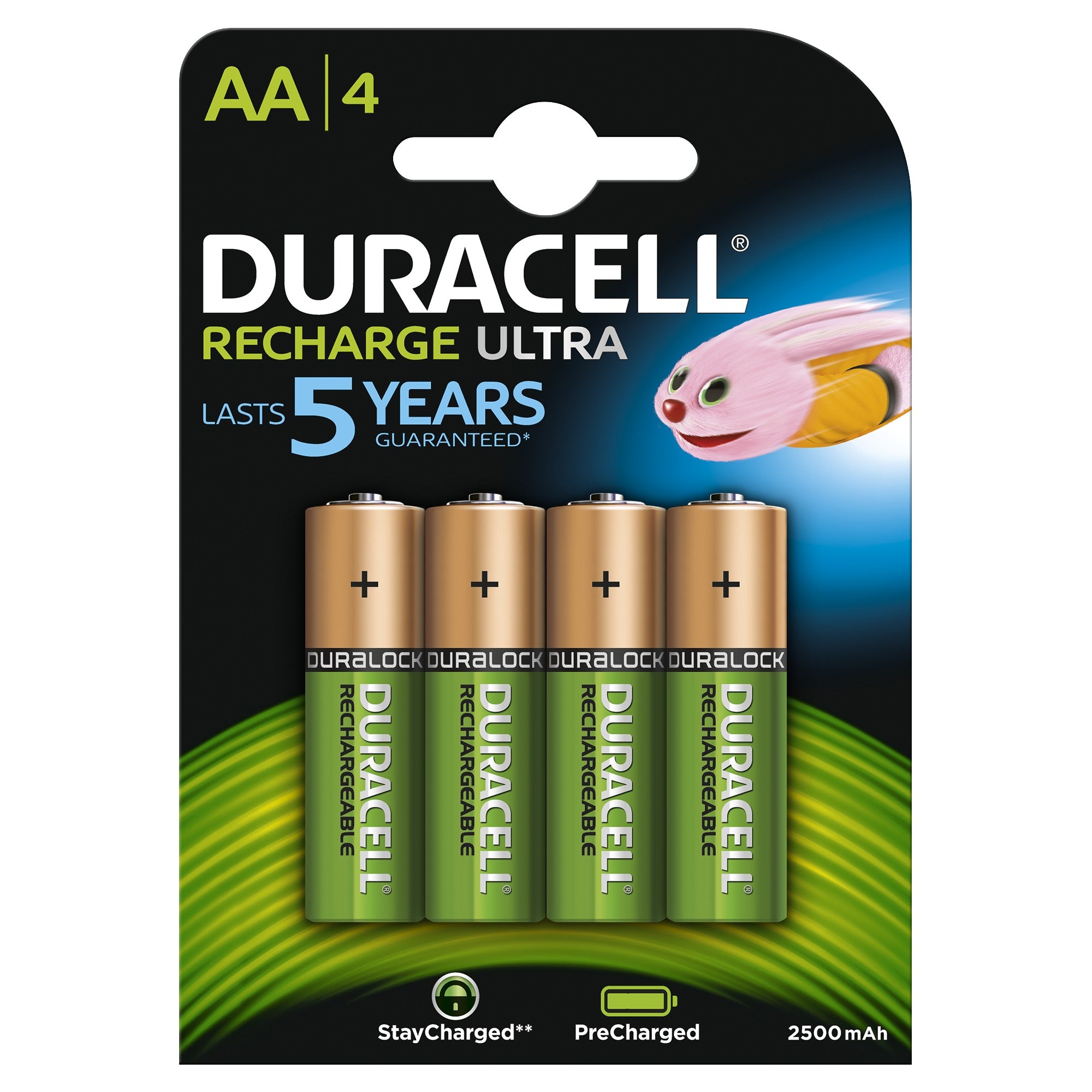 Duracell AA Akkus – NiMH, 2500 mAh, 1,2 V – 4 Stk.