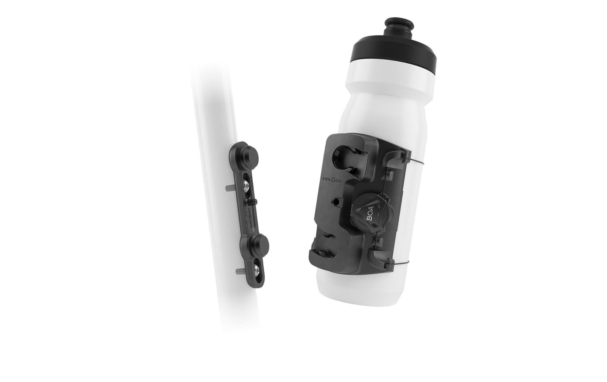 FIDLOCK Trinkflaschenhalter Uni Connector – für Flaschen bis Ø 80 mm – schwarz, Polyamid (PA) – 2 Stk.