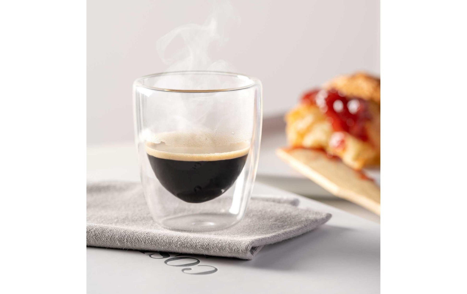 LEONARDO Tasse – 2er Set, 100 ml, Ø 6,3 cm, H 8,0 cm, Borosilikatglas, doppelwandig, spülmaschinenfest