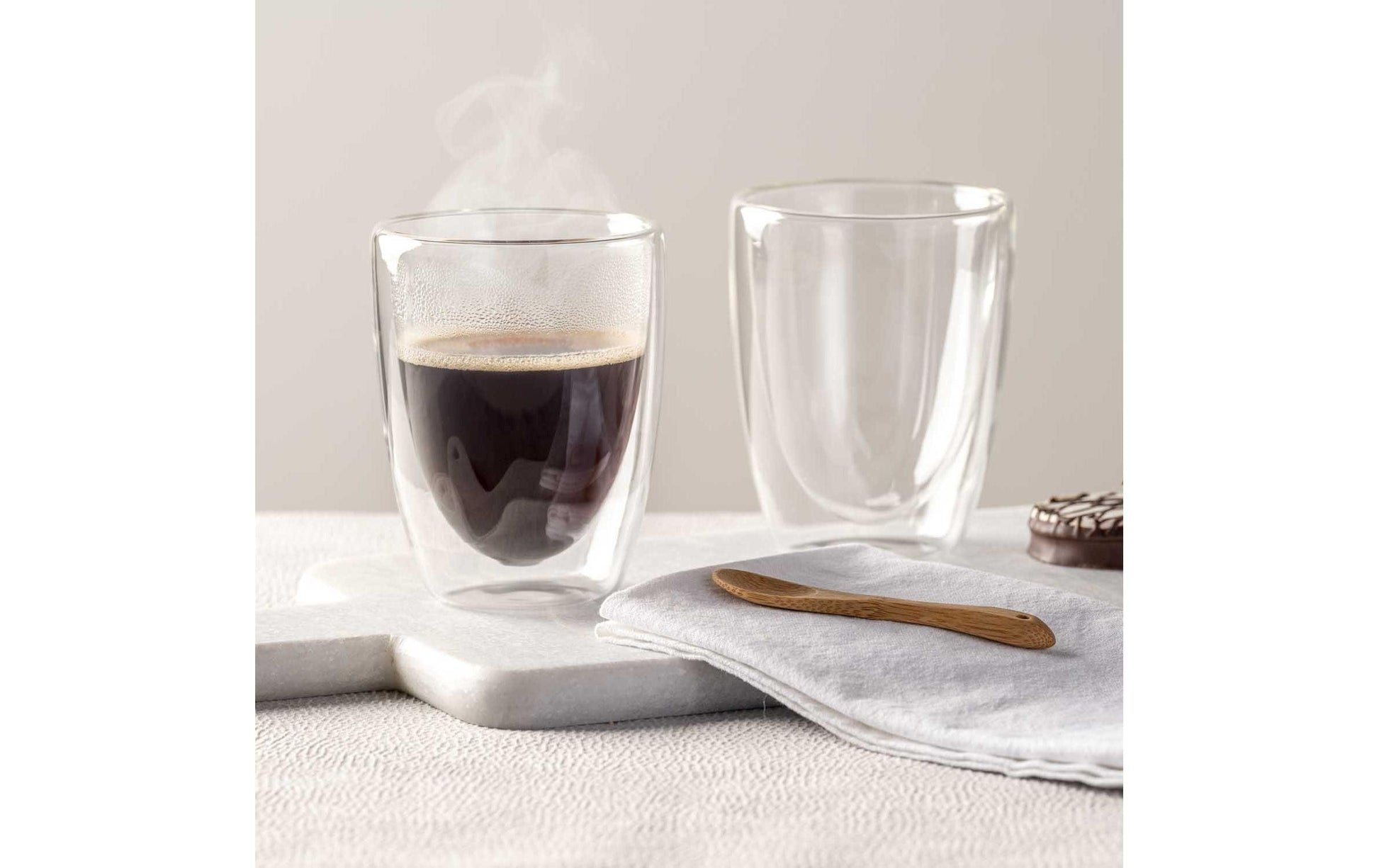 Leonardo Thermobecher – 2er Set, 300 ml, Ø 9,0 cm, Borosilikatglas, Transparent, doppelwandig