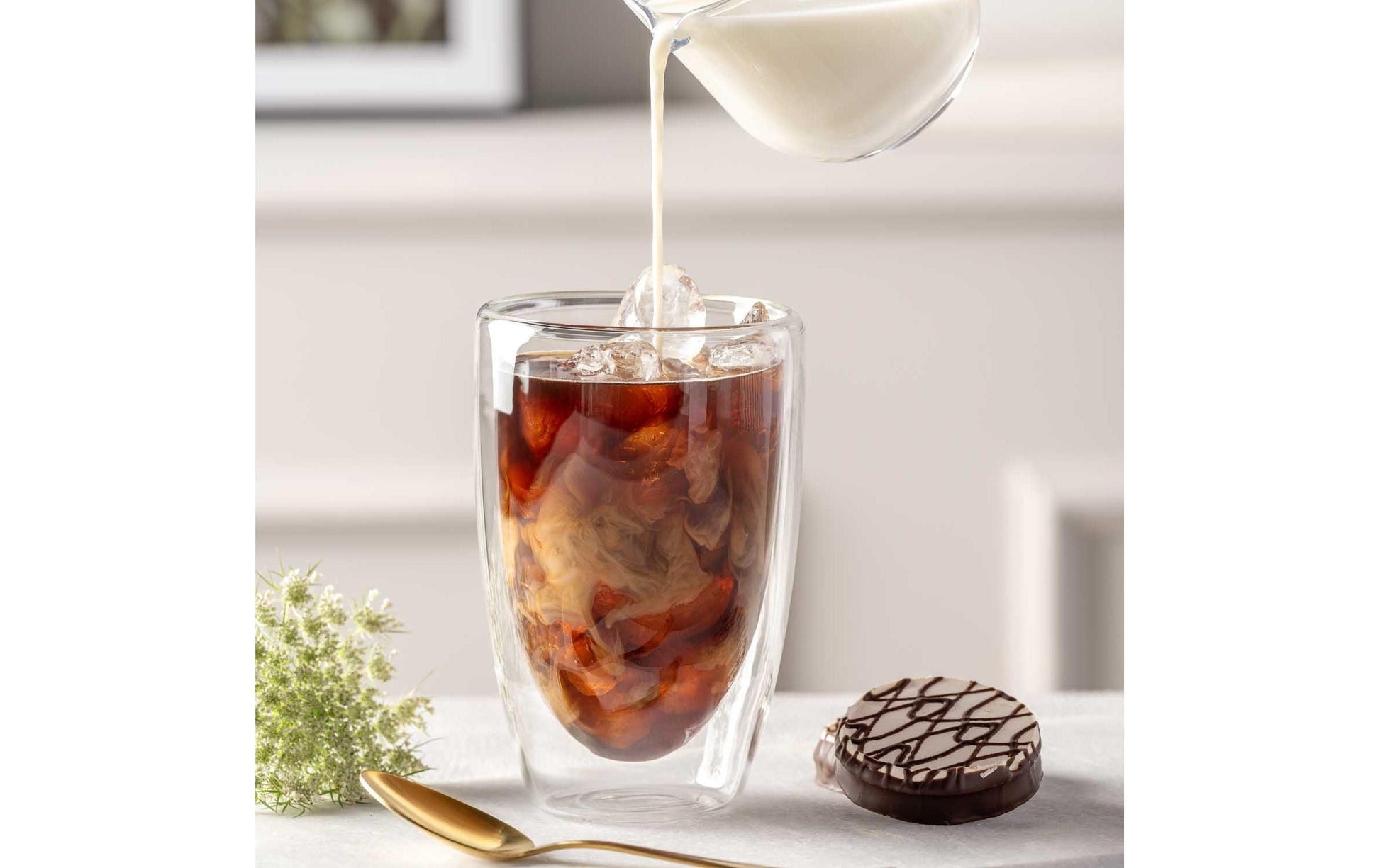LEONARDO Thermobecher – 0,40 l, Borosilikatglas, transparent, doppelwandig