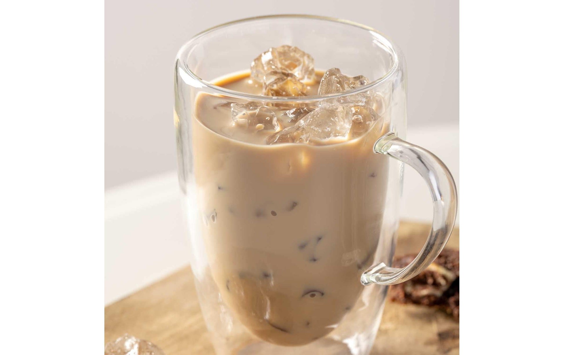 LEONARDO Duo Tasse – 0,40 l, Borosilikatglas, transparent, doppelwandig, Henkel, 4 Stück