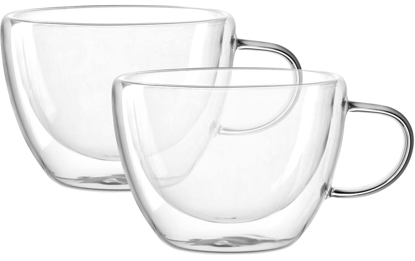 LEONARDO Teetasse Duo 360 ml Set – Doppelwandig, Transparent