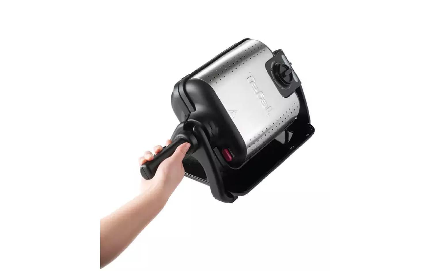 Tefal Waffeleisen WM755DCH – 2 Waffeln, 4in1 (Waffel/Toast/Panini/Grill), 1'200 W – Schwarz/Edelstahl