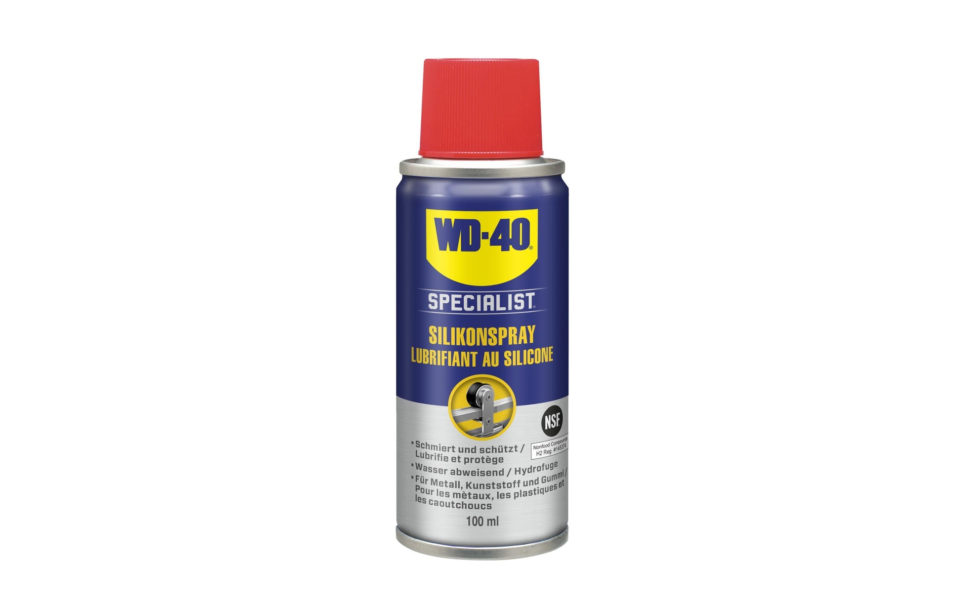 WD-40 SPECIALIST Silikonspray – 100 ml – für Metall, Kunststoff, Gummi