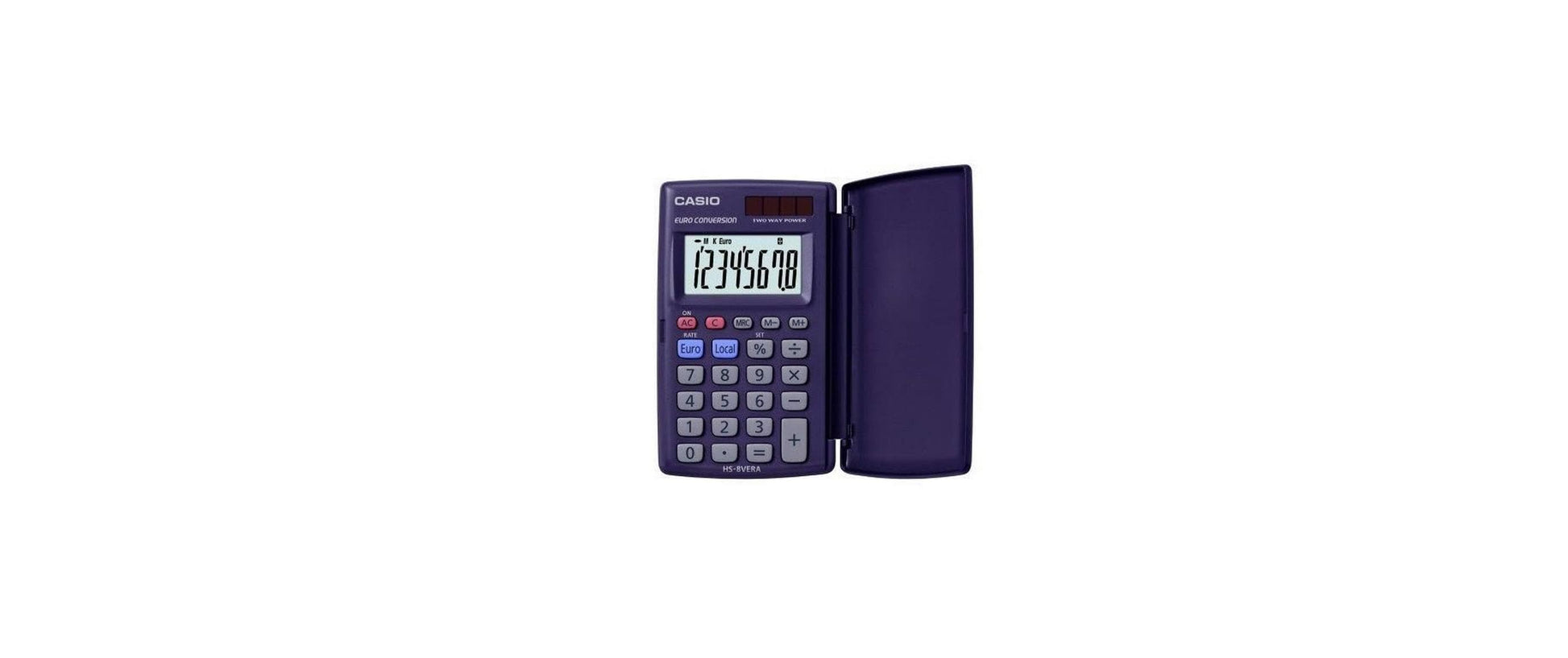 Casio Finanzrechner HS-8VER – 8-stellig – Solar/Batterie – Blau