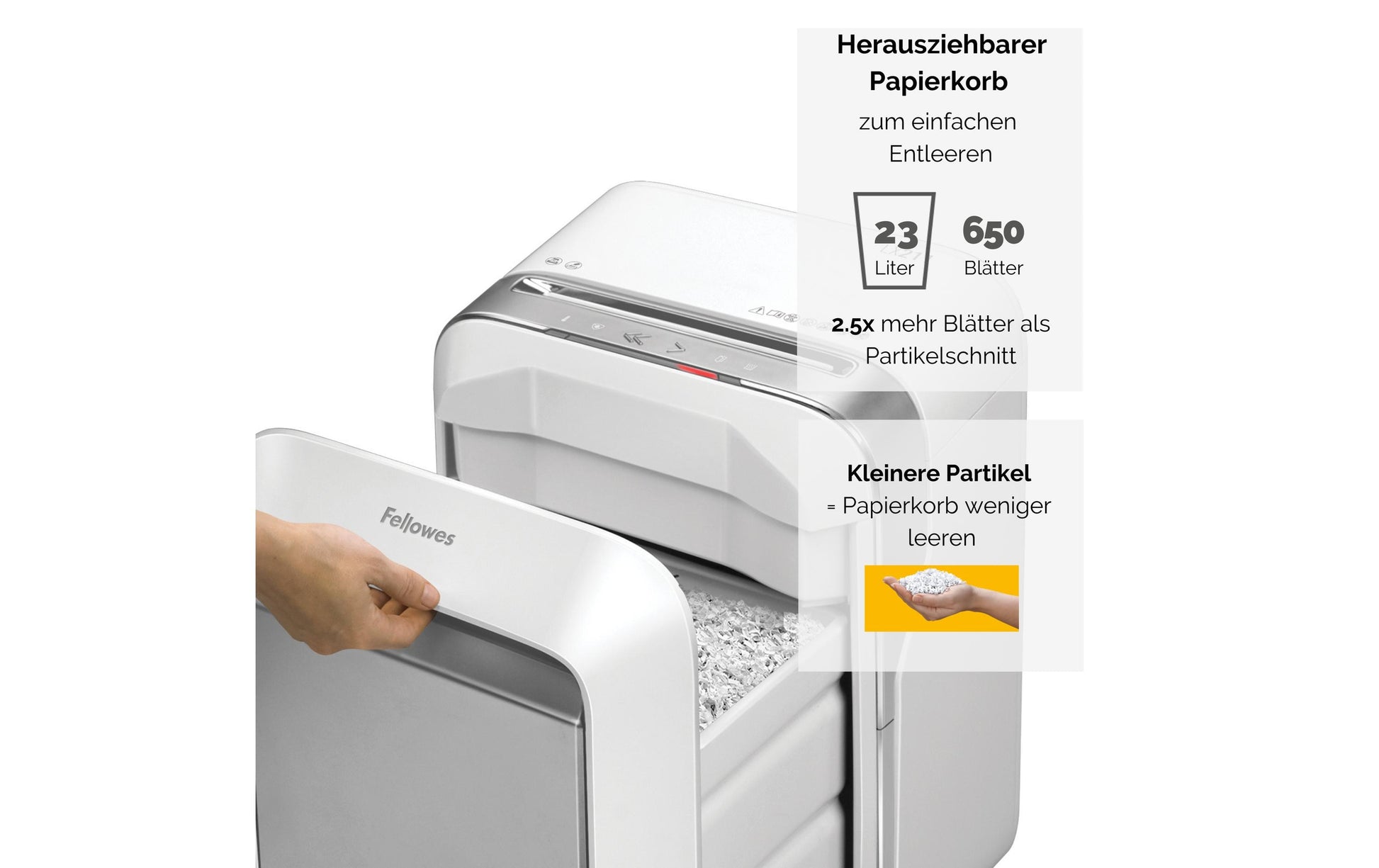Fellowes LX211 – Aktenvernichter, DIN P-5, Mikroschnitt 2 × 12 mm, 15 Blatt, 23 l