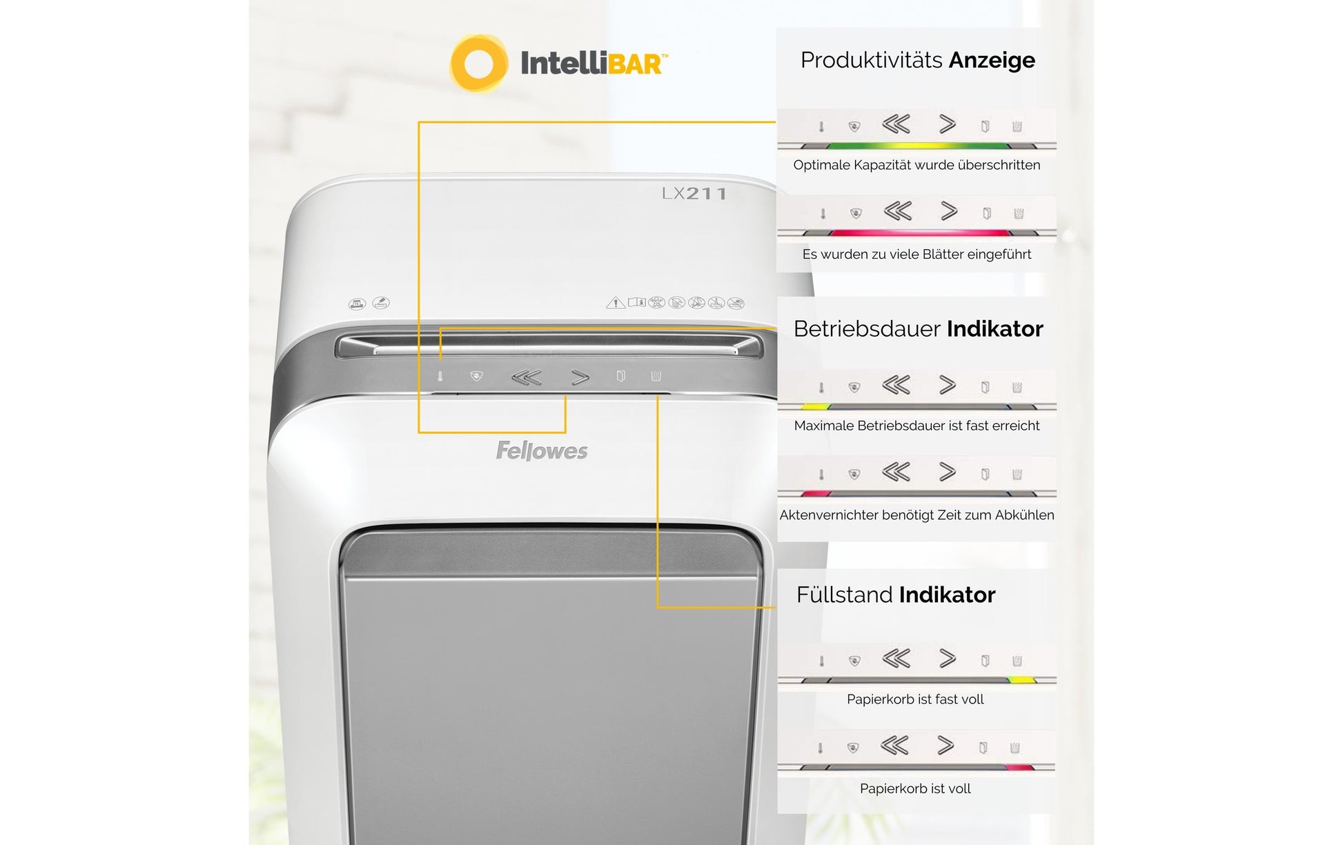 Fellowes LX211 – Aktenvernichter, DIN P-5, Mikroschnitt 2 × 12 mm, 15 Blatt, 23 l