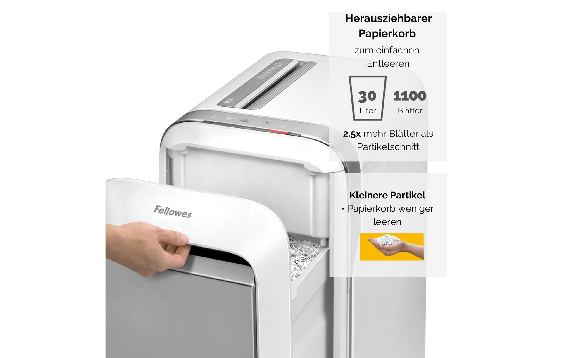 Fellowes LX221 – Aktenvernichter, DIN P-5, Mikroschnitt 7 mm, 20 Blatt, 30 l