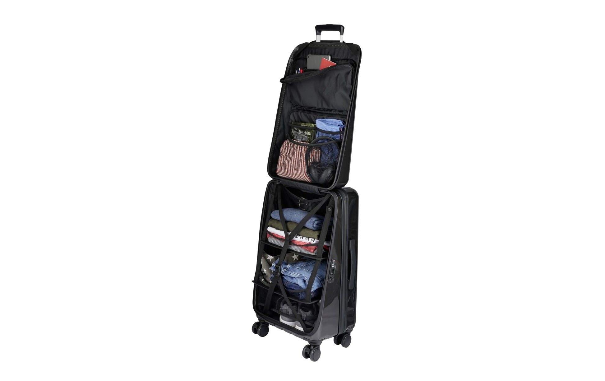 Casyro Trolley – 80 l, Hartschale PC, 4 Rollen, mit TSA, anthrazit