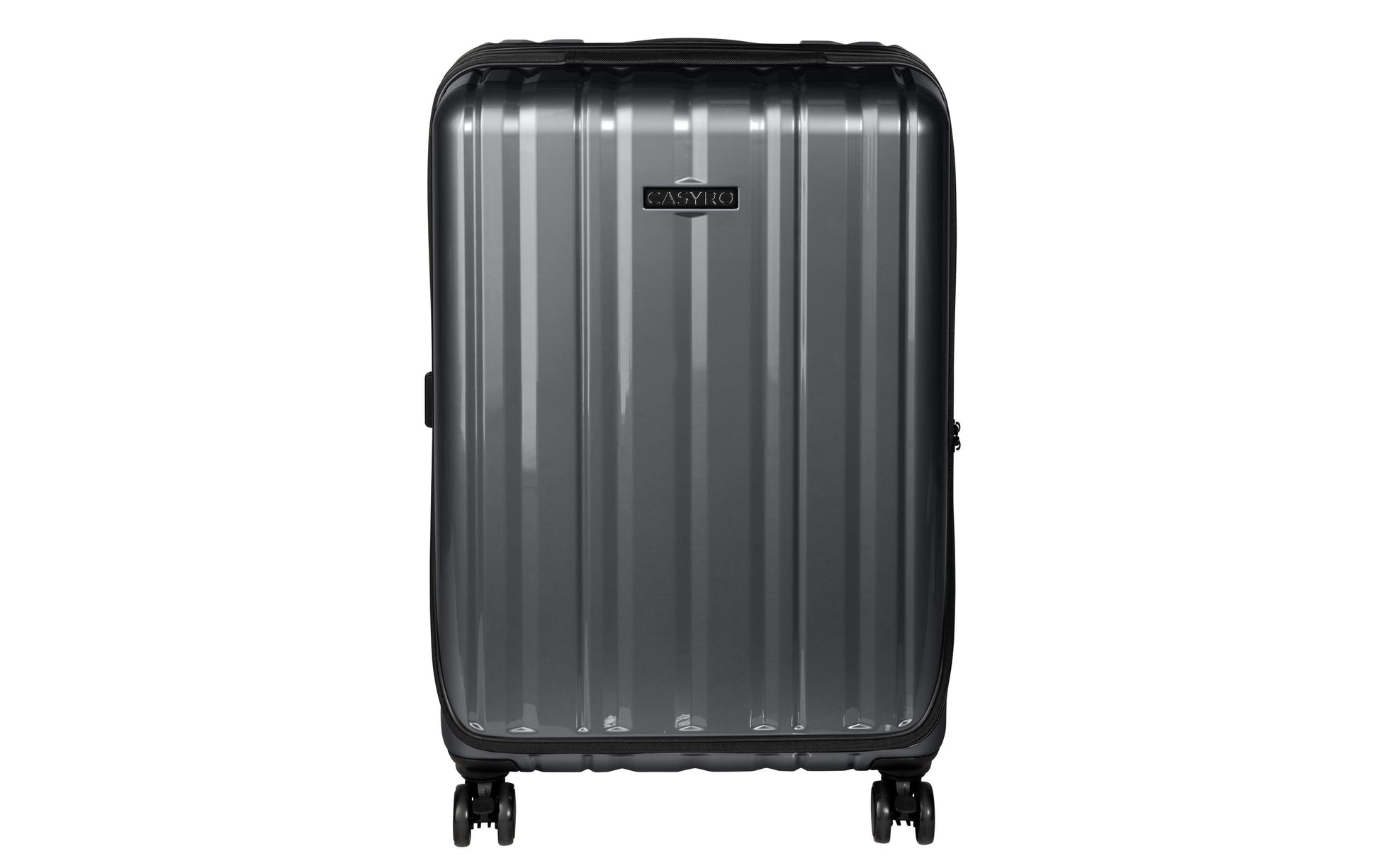 Casyro Trolley – 120 l, Hartschale PC, 4 Rollen, mit TSA, Anthrazit, 50 × 77 × 30 cm