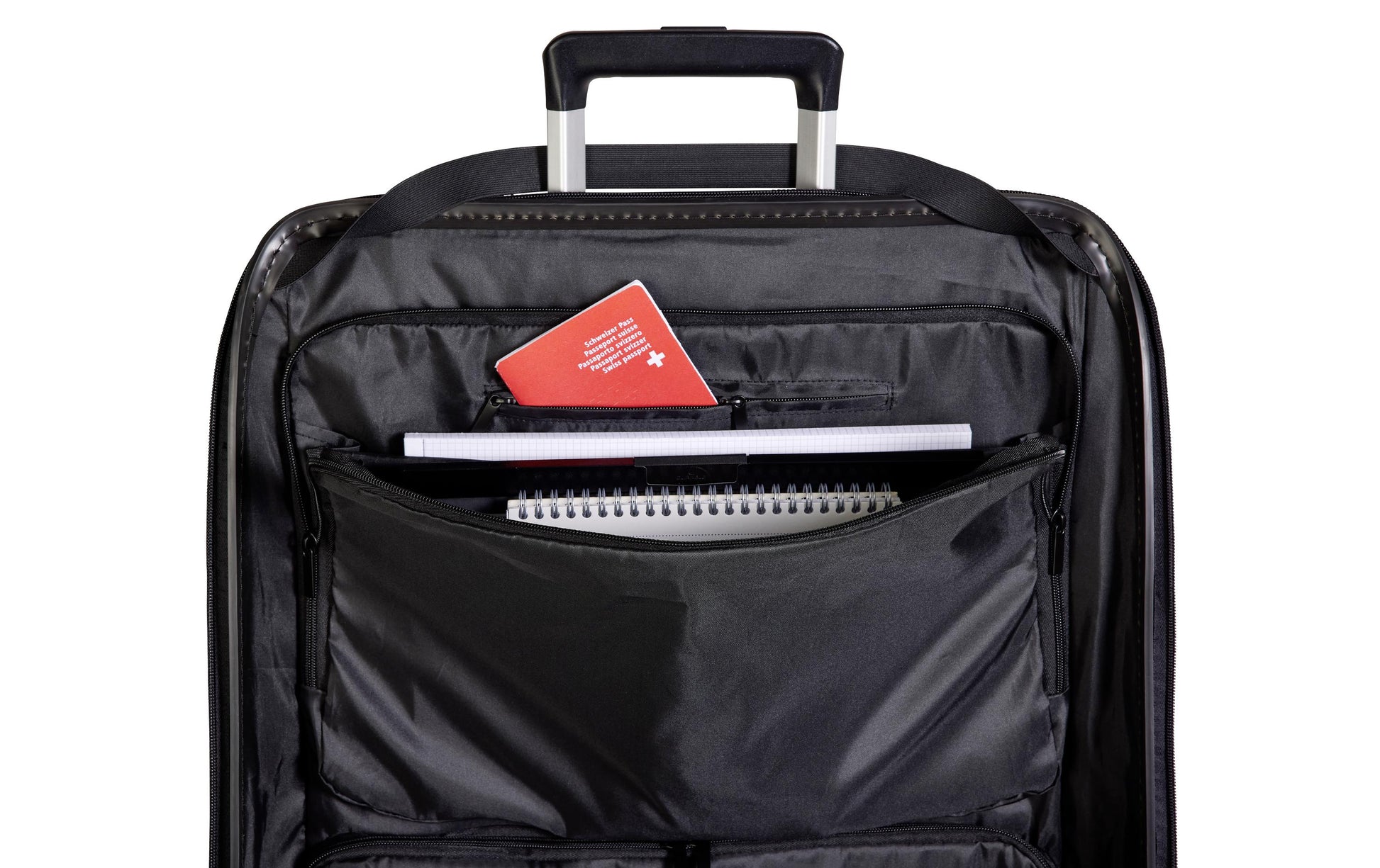 Casyro Trolley – 120 l, Hartschale PC, 4 Rollen, mit TSA, Grau, 50 × 77 × 30 cm