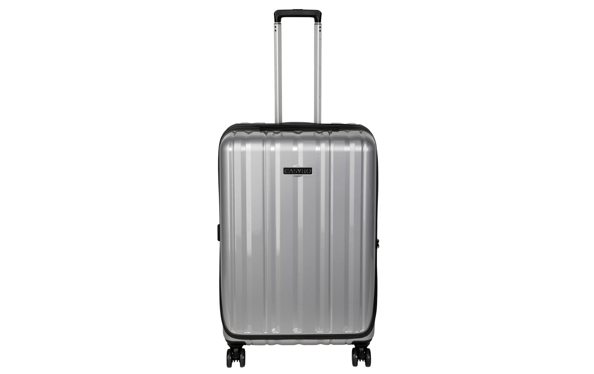 Casyro Trolley – 120 l, Hartschale PC, 4 Rollen, mit TSA, Grau, 50 × 77 × 30 cm