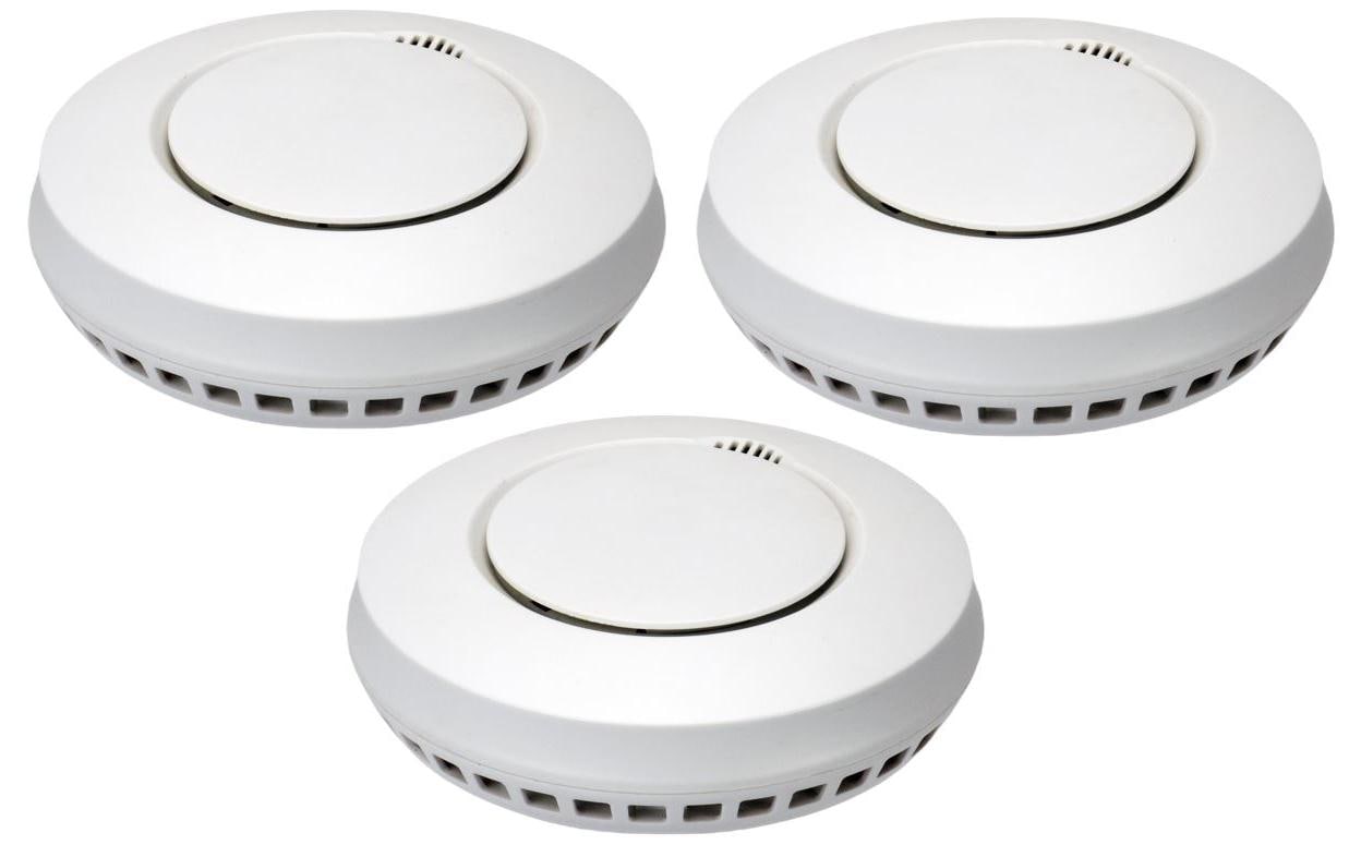 Mentrex GS559 – Funk-Rauchmelder, 2 Jahre, 85 dB, EN 14604 – Weiss (3er-Pack)