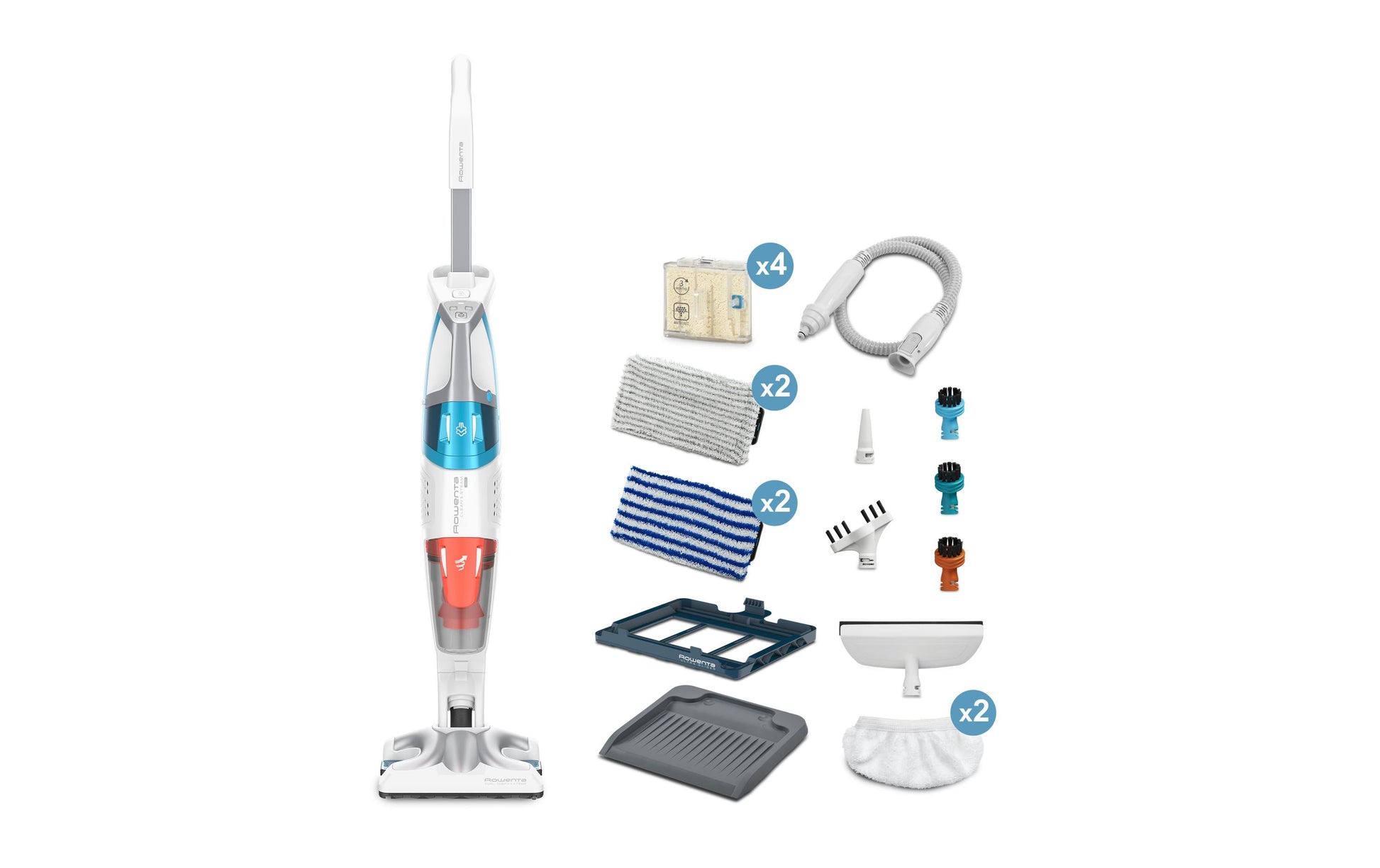 Rowenta Stabstaubsauger Clean & Steam Multi RY8544 – 2-in-1, 1700 W, 0,5 l, Netzbetrieb