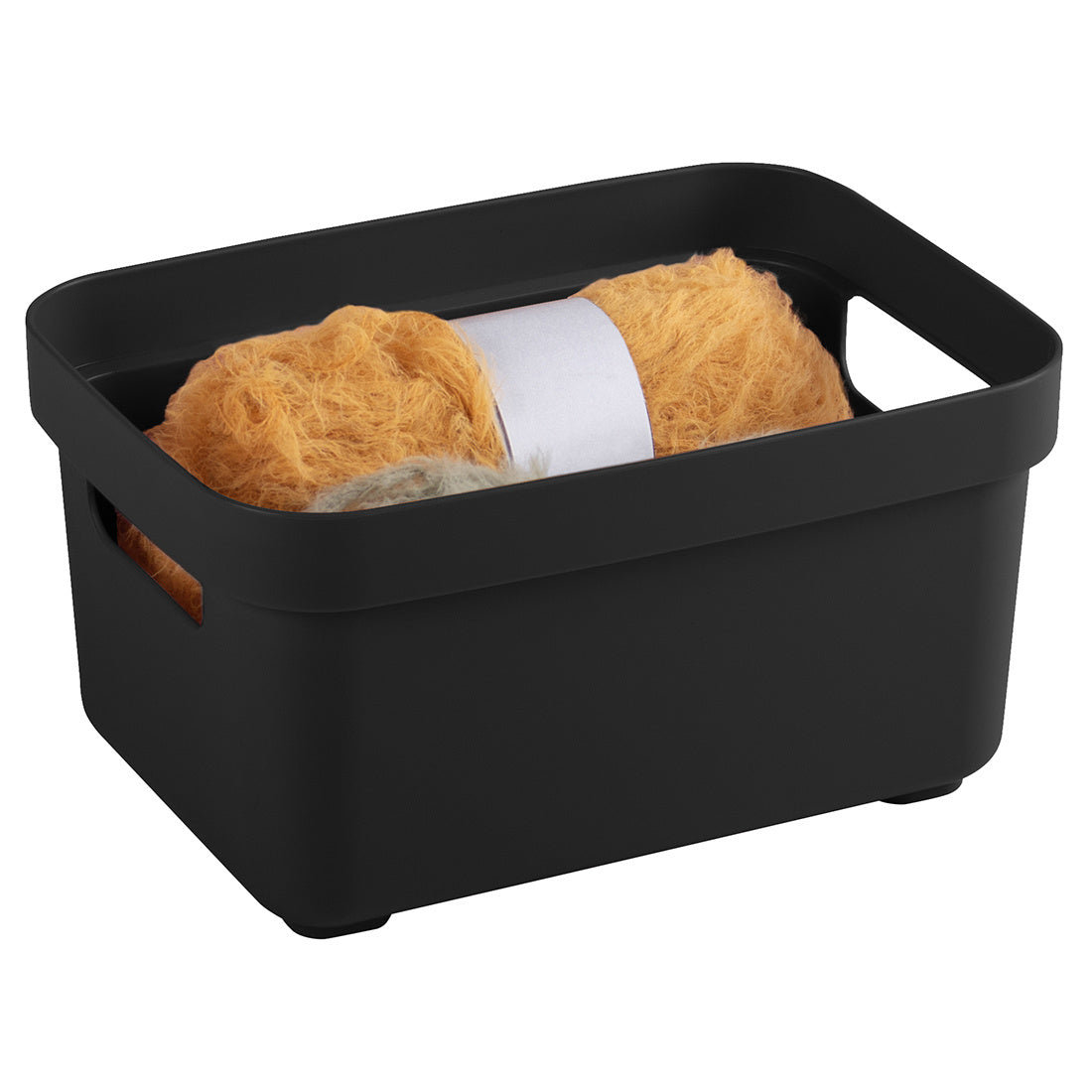Sigma home Aufbewahrungsbox 2,5 l (ohne Deckel) – Kunststoff – Schwarz – 177 × 128 × 93 mm