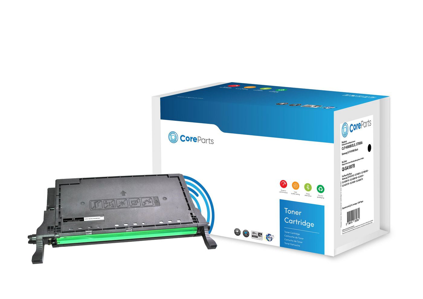 CoreParts Toner – CLP-K660B/ELS – schwarz, 5500 Seiten – für Samsung CLP-610/CLP-660