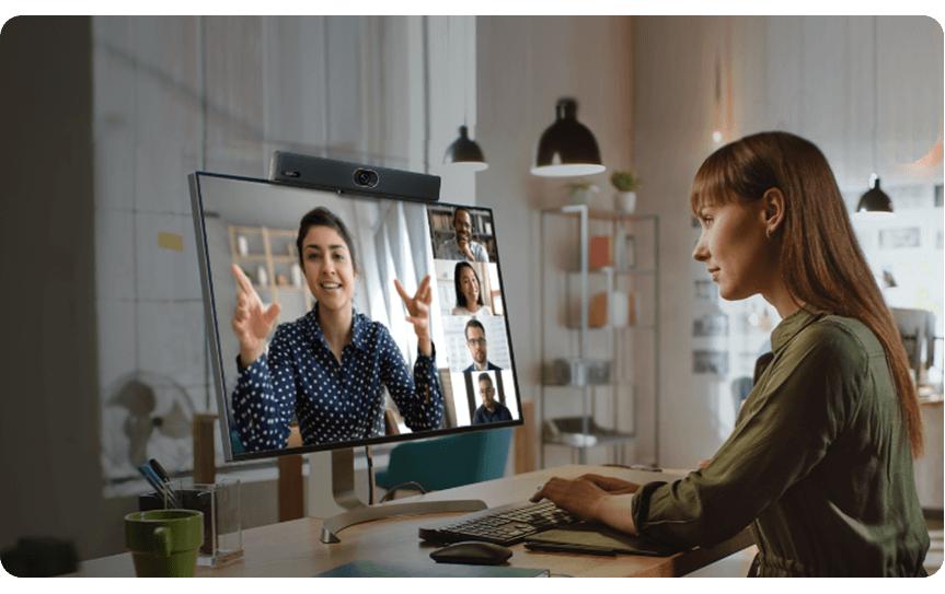 Yealink UVC34 Collaboration Bar – Videobar – 4K, Sichtfeld 120°, Auto Framing, für Microsoft Teams/Google Meet