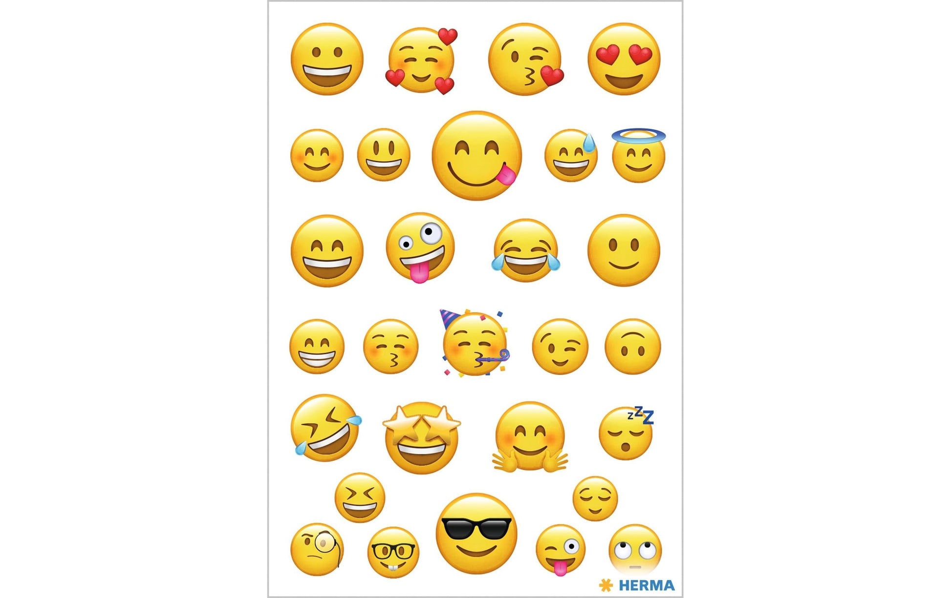 HERMA Schmucketiketten – Lovely Emojis – 87 Stück – permanent – mehrfarbig
