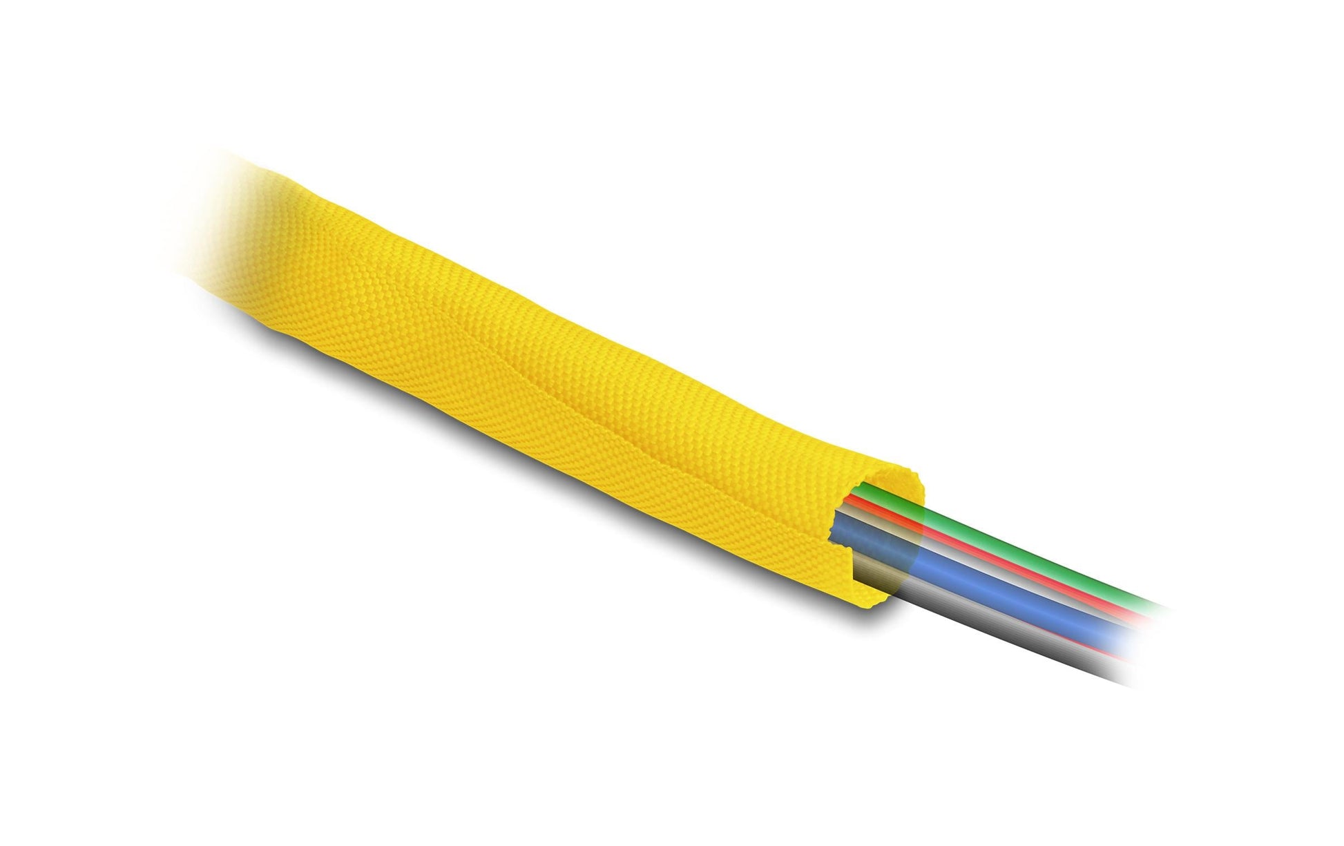 DeLOCK Kabelschlauch – 19 mm × 5,00 m, Polyester, Gelb, zuschneidbar, hitzebeständig, 1er-Pack