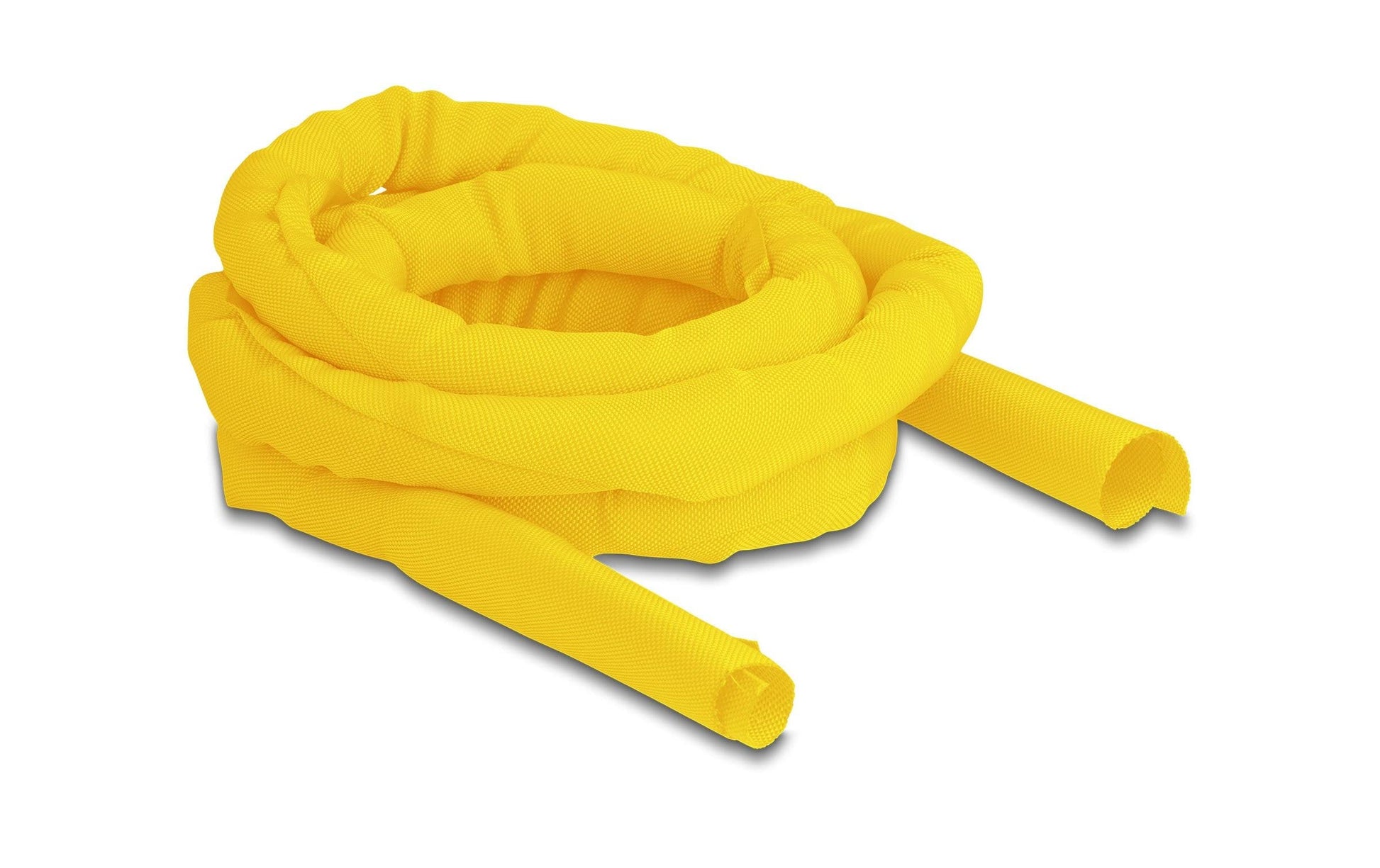 DeLOCK Kabelschlauch, Ø 25–26 mm, 2 m, selbstschliessend, hitzebeständig, zuschneidbar – Gelb