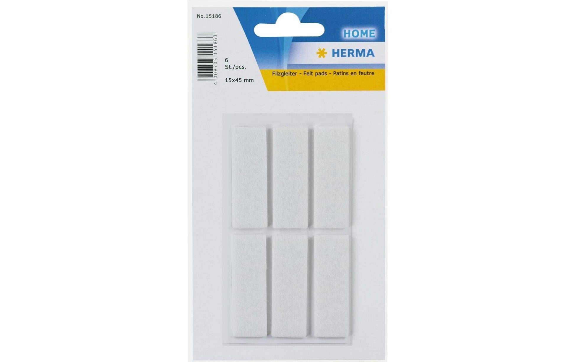 HERMA Filzgleiter Home – Filz, Weiss – 6er-Pack