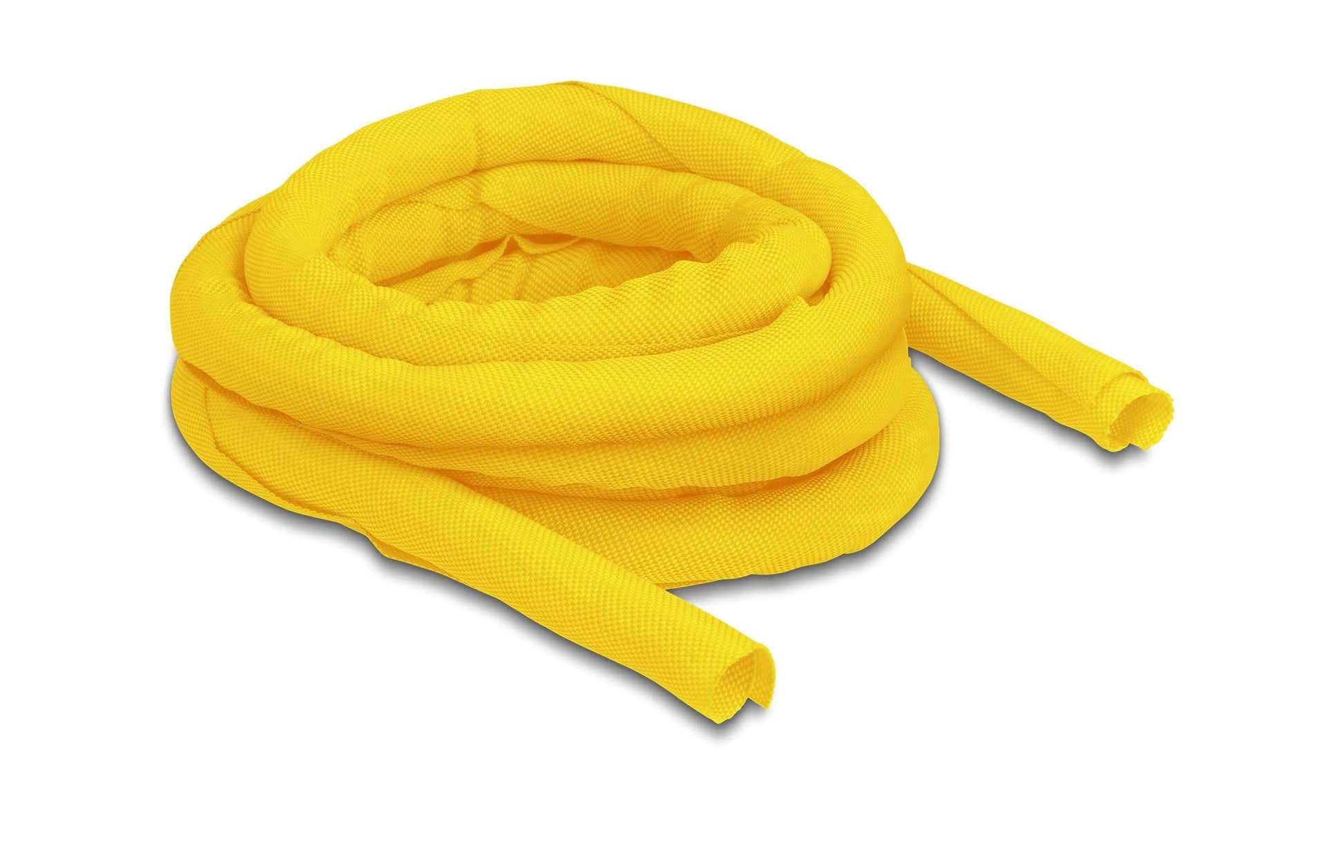DeLOCK Kabelschlauch – 16 mm × 5,00 m, Polyester, Gelb, selbstschliessend, hitzebeständig, zuschneidbar
