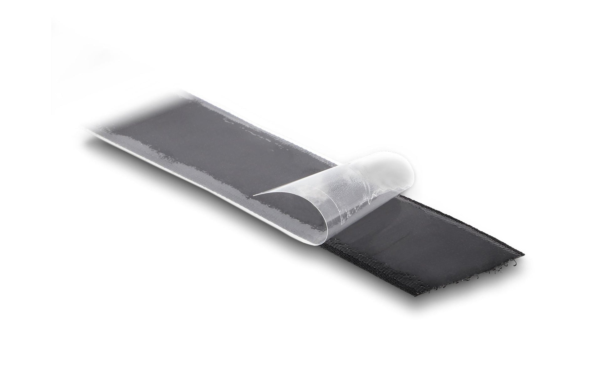 DeLOCK Klettband – 25 mm × 15 m, schwarz, selbstklebend, 1 Stk.