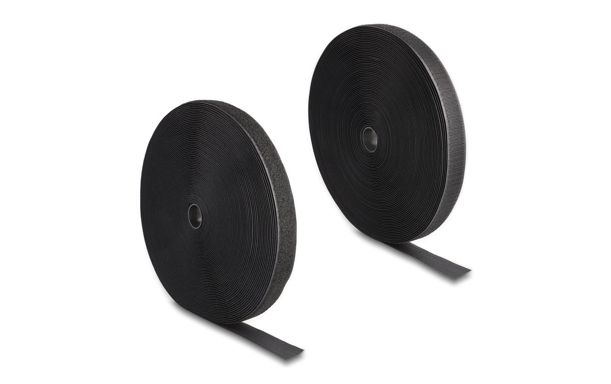 DeLOCK Klettband, 25 mm × 25 m, schwarz, 1 Stück