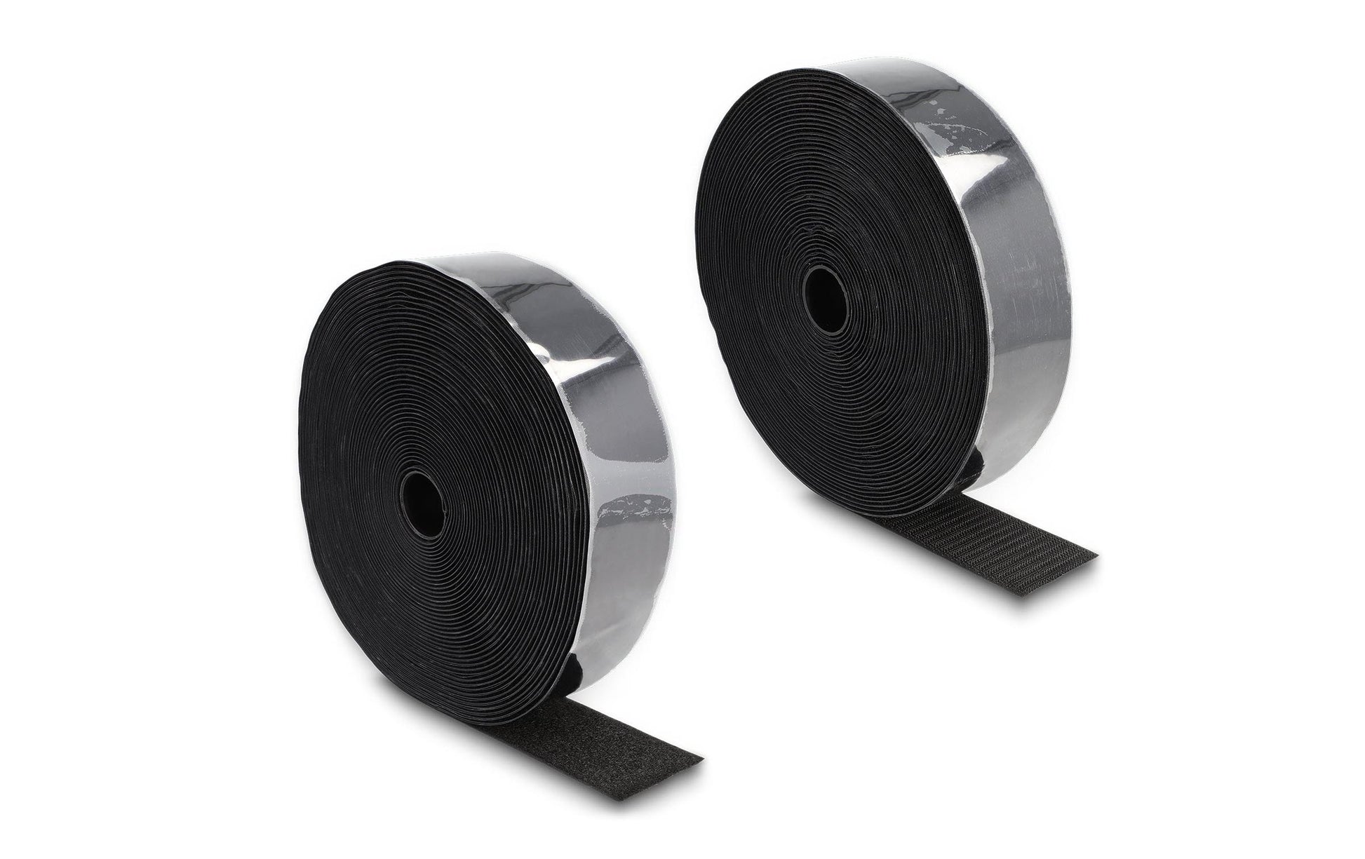 DeLOCK Klettband, 50 mm × 15 m, schwarz, 1 Stück