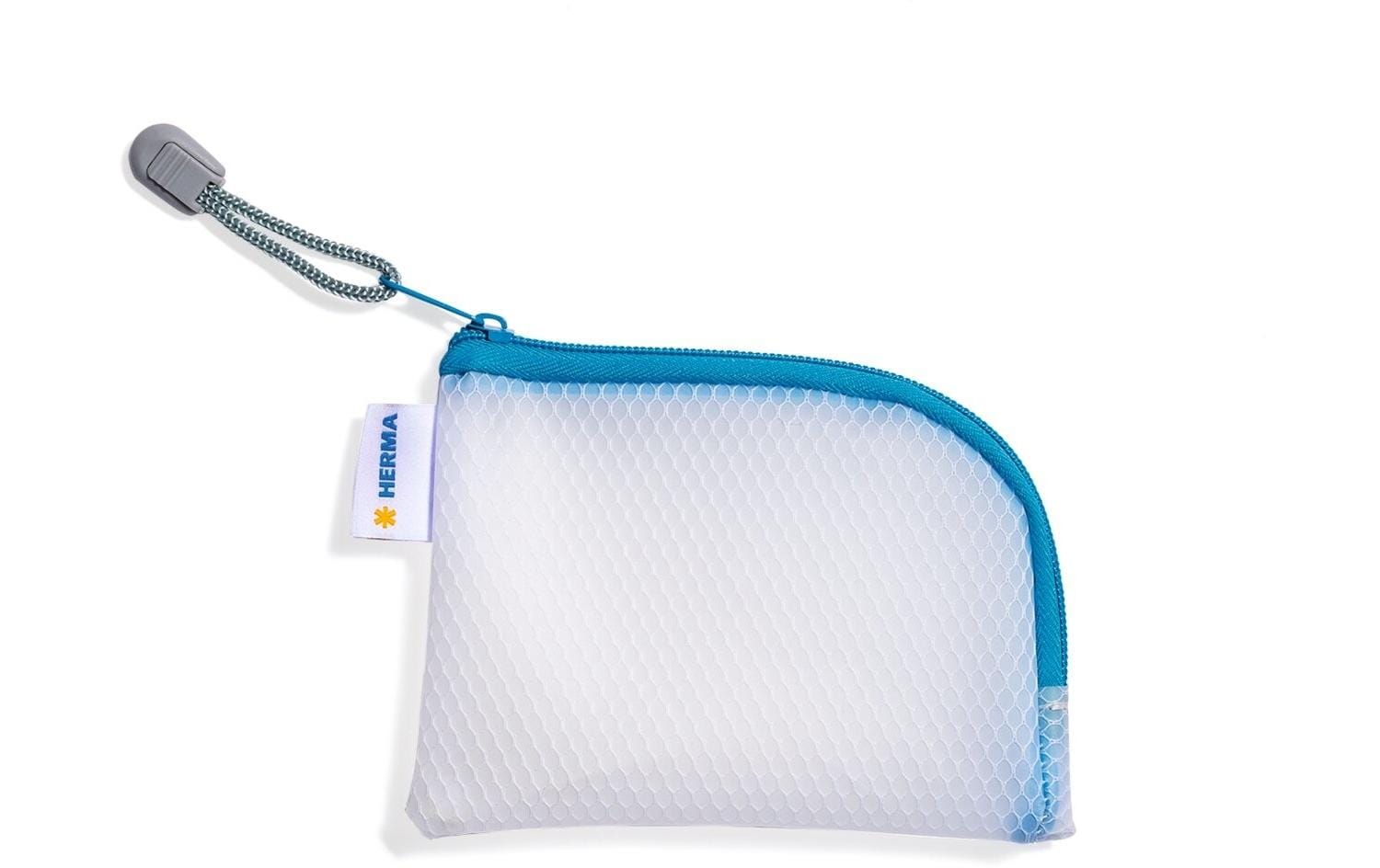 HERMA Reissverschlusstasche A7 – EVA, blau/weiss, 1er-Pack