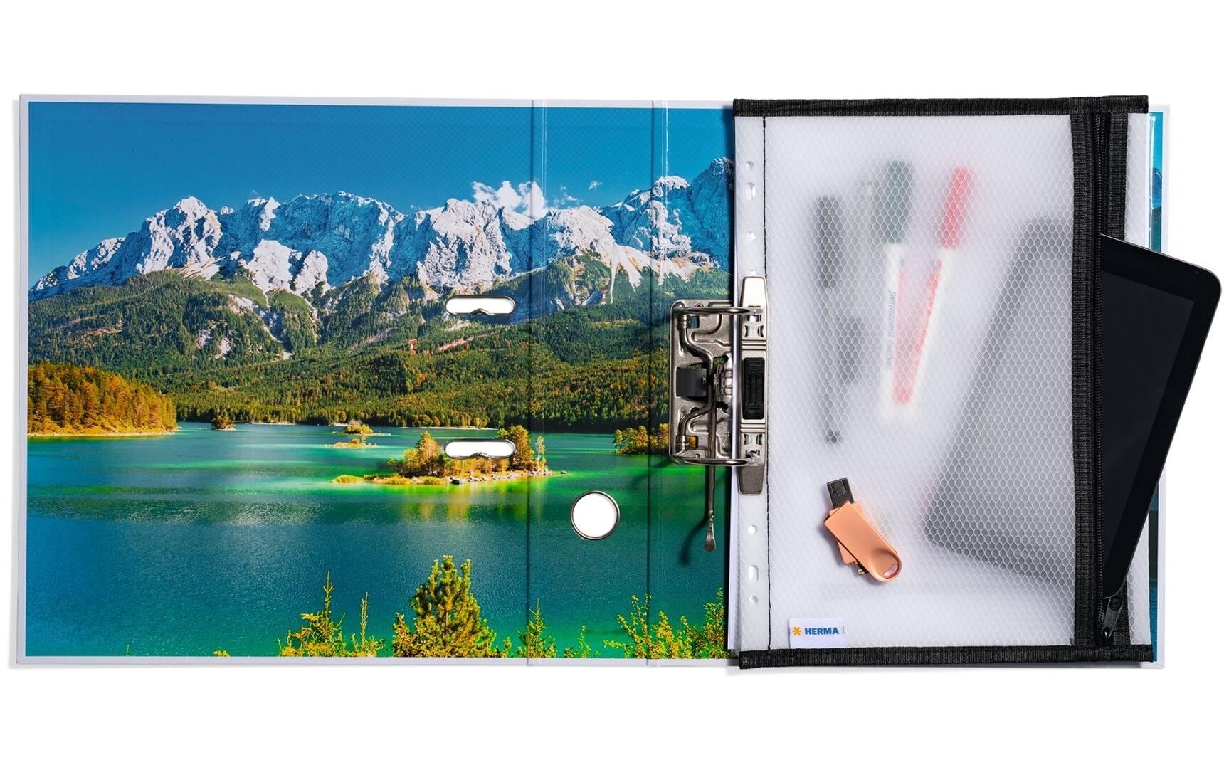 HERMA Sichtmappe A4 – transparent, Kunststoff, glänzend, 180 µm