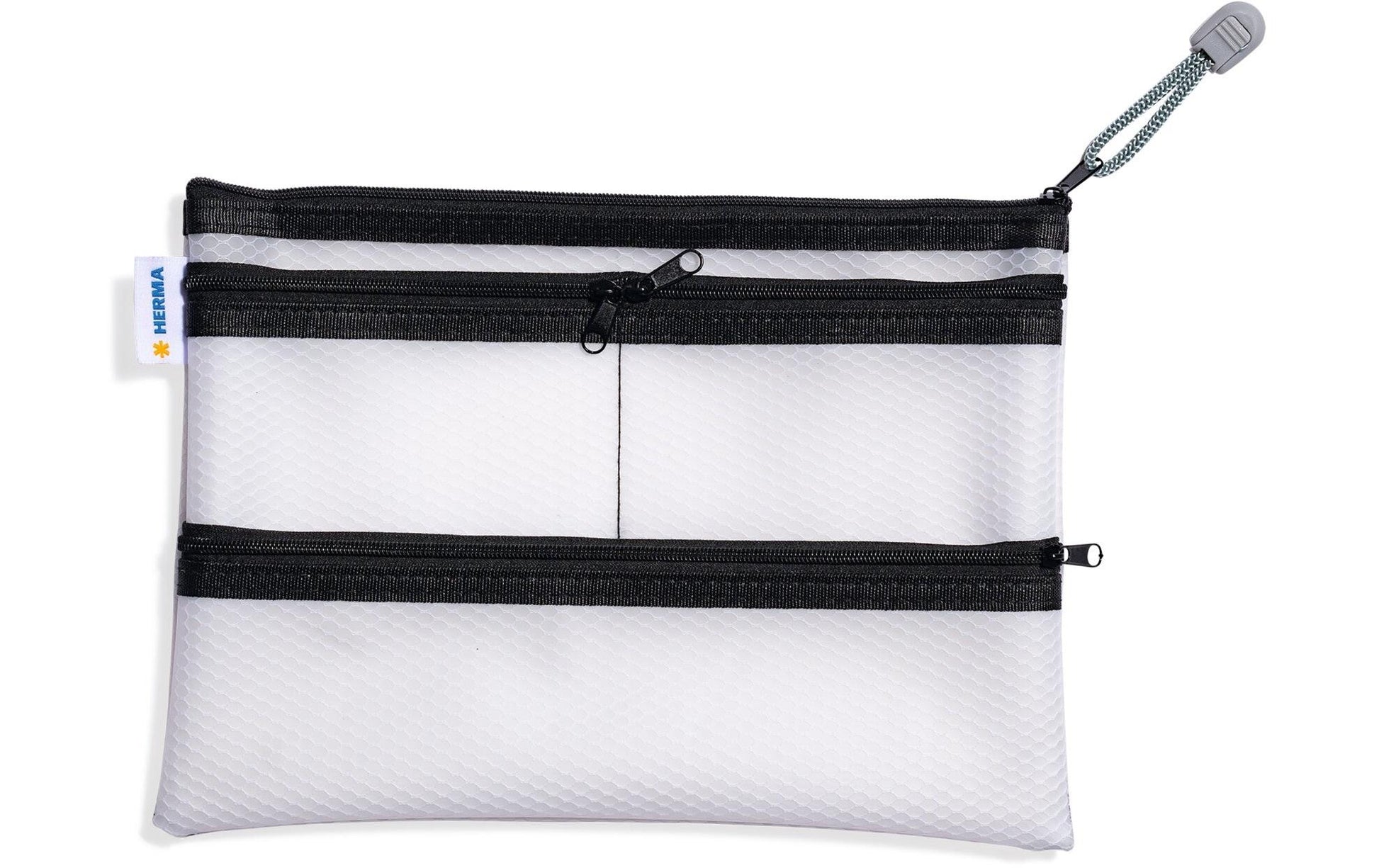 HERMA Reissverschlusstasche – 260 × 190 mm, Kunststoff, Schwarz – 1 Stück