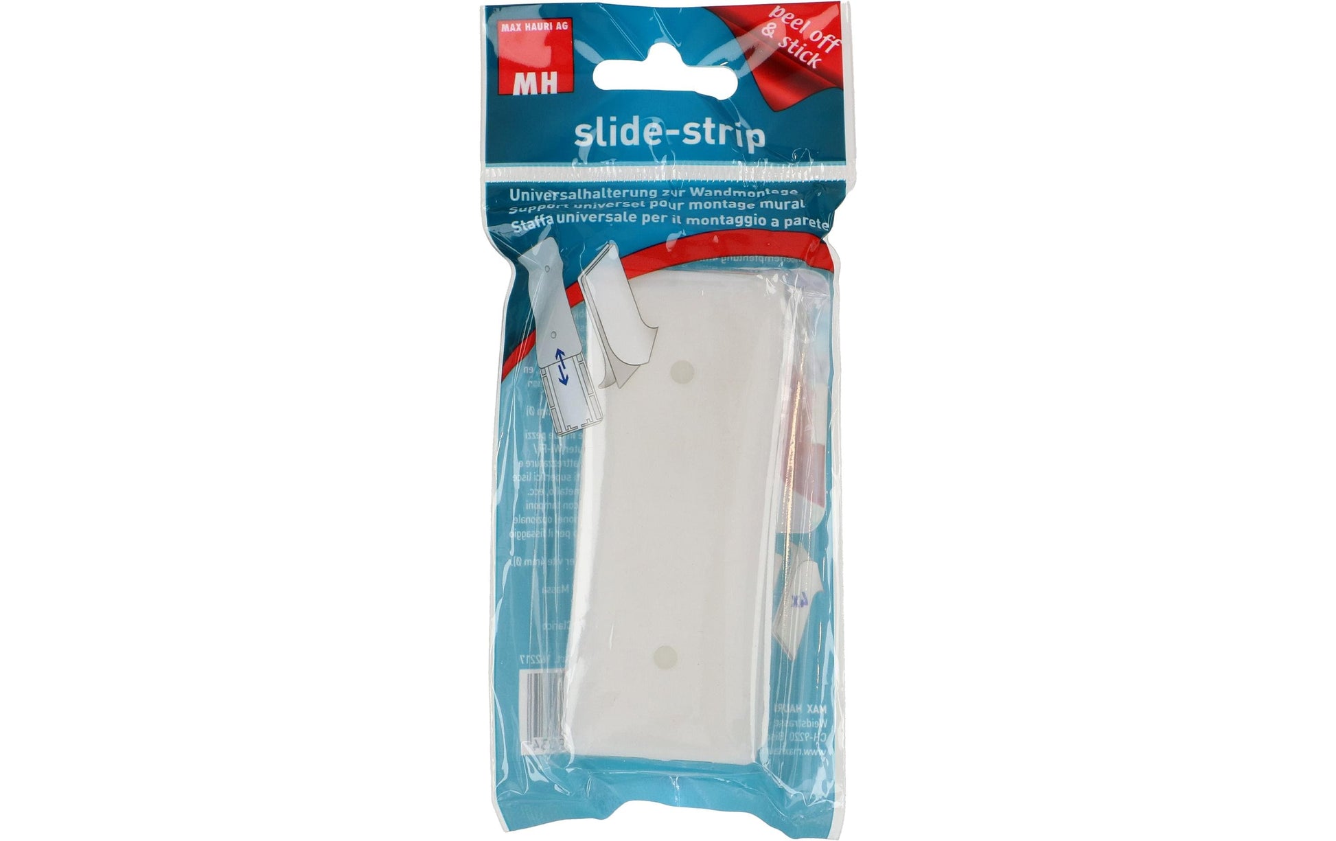 Max Hauri AG Max Hauri Slide Strip – Universalhalterung, weiss, 2 Stück