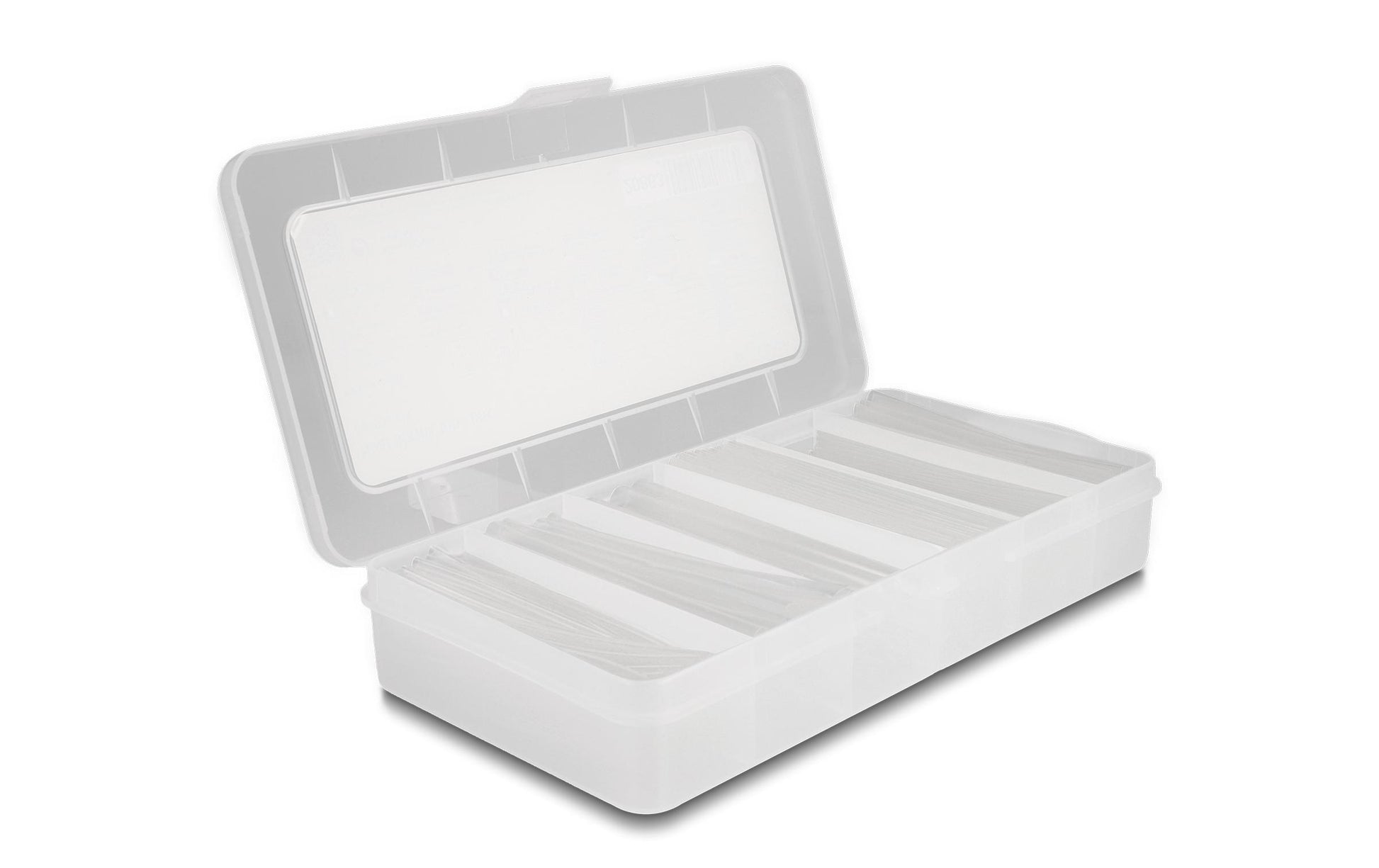 DeLOCK Schrumpfschlauch-Set, 196 Stk., Ø 10 mm, 9,5 cm – transparent