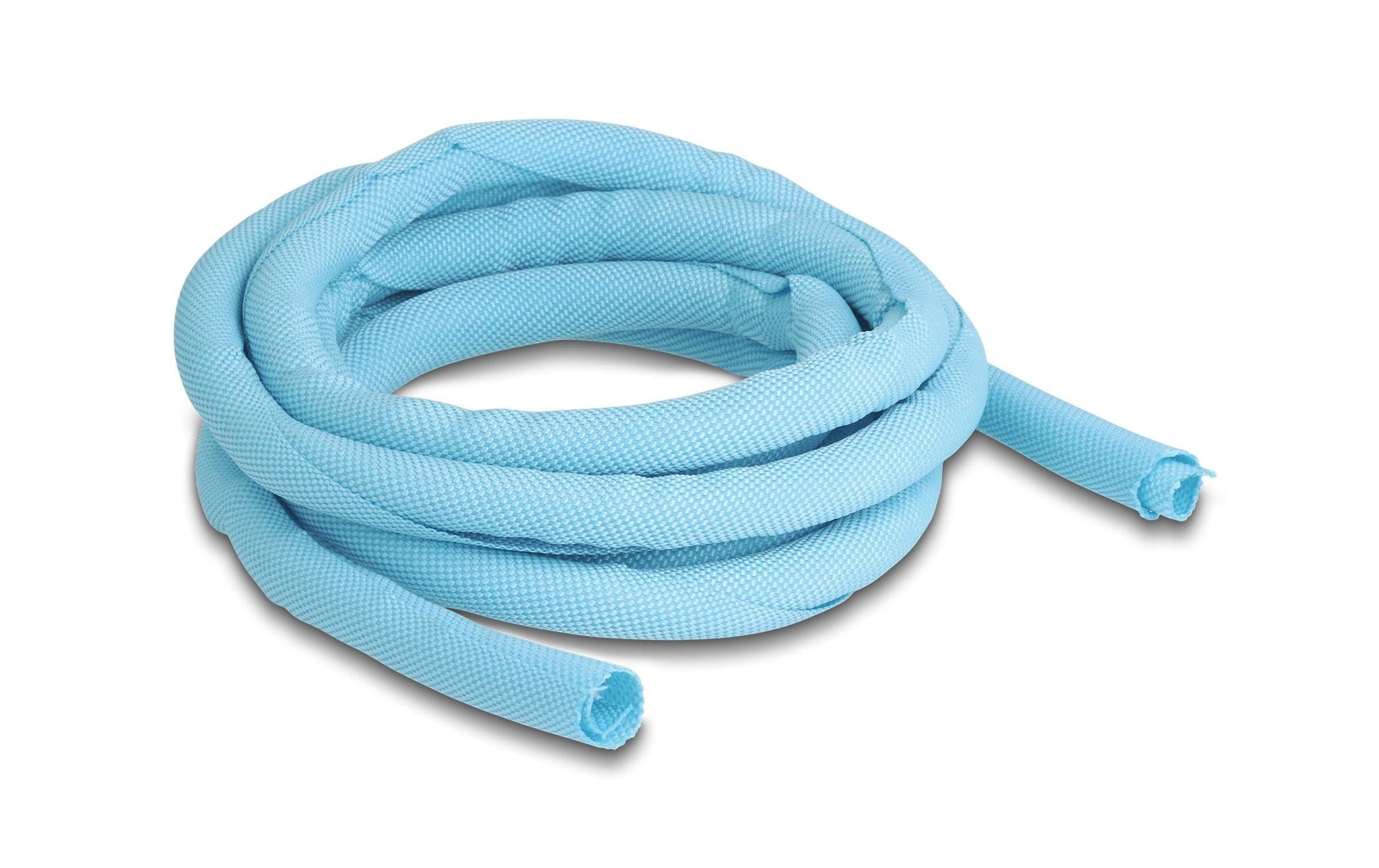 DeLOCK Kabelschlauch, Ø 10 mm × 2 m, selbstschliessend, zuschneidbar, hitzebeständig −50 bis 150 °C – blau