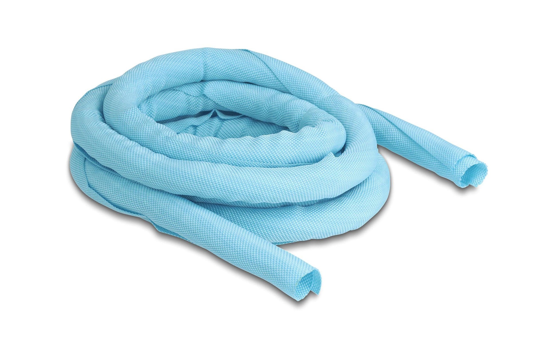 DeLOCK Kabelschlauch, Ø 16 mm × 2 m, selbstschliessend, hitzebeständig, wiederverwendbar – blau