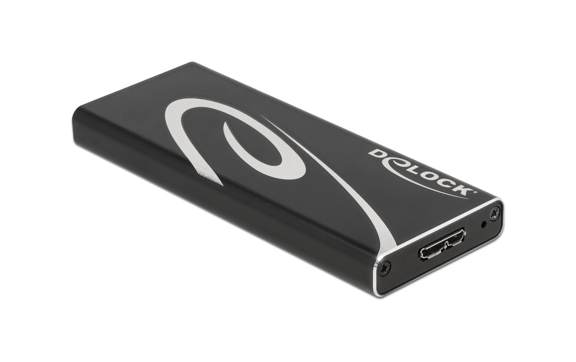 DeLOCK Externes M.2 SSD-Gehäuse – 1-Bay – USB 3.2 Gen 2 (Micro-USB B), für M.2 SATA (Key B)
