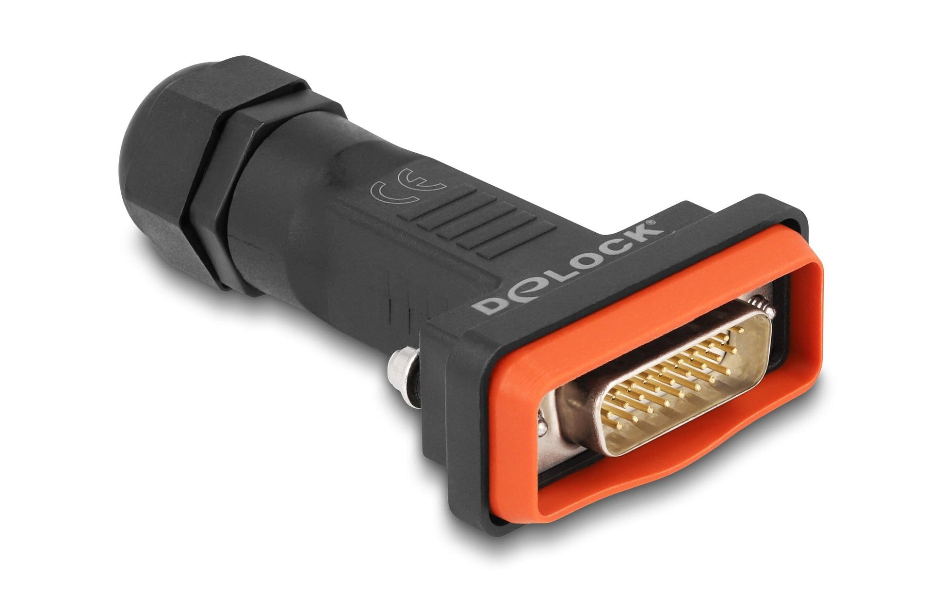 DeLOCK D-Sub HD 26 Pol Stecker Adapter D-Sub HD 26 zu Lötpins – IP67, Polyamid, männlich, 80 × 49 × 22 mm