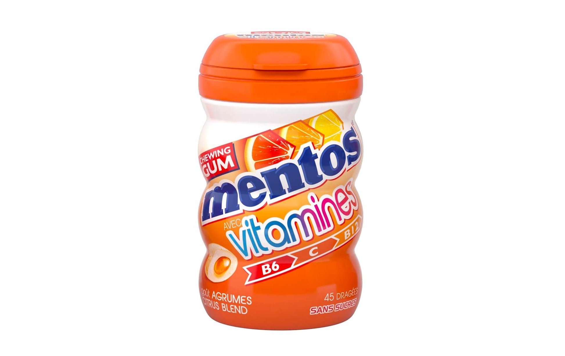 Mentos Kaugummi – Zitrus, zuckerfrei – 90 g