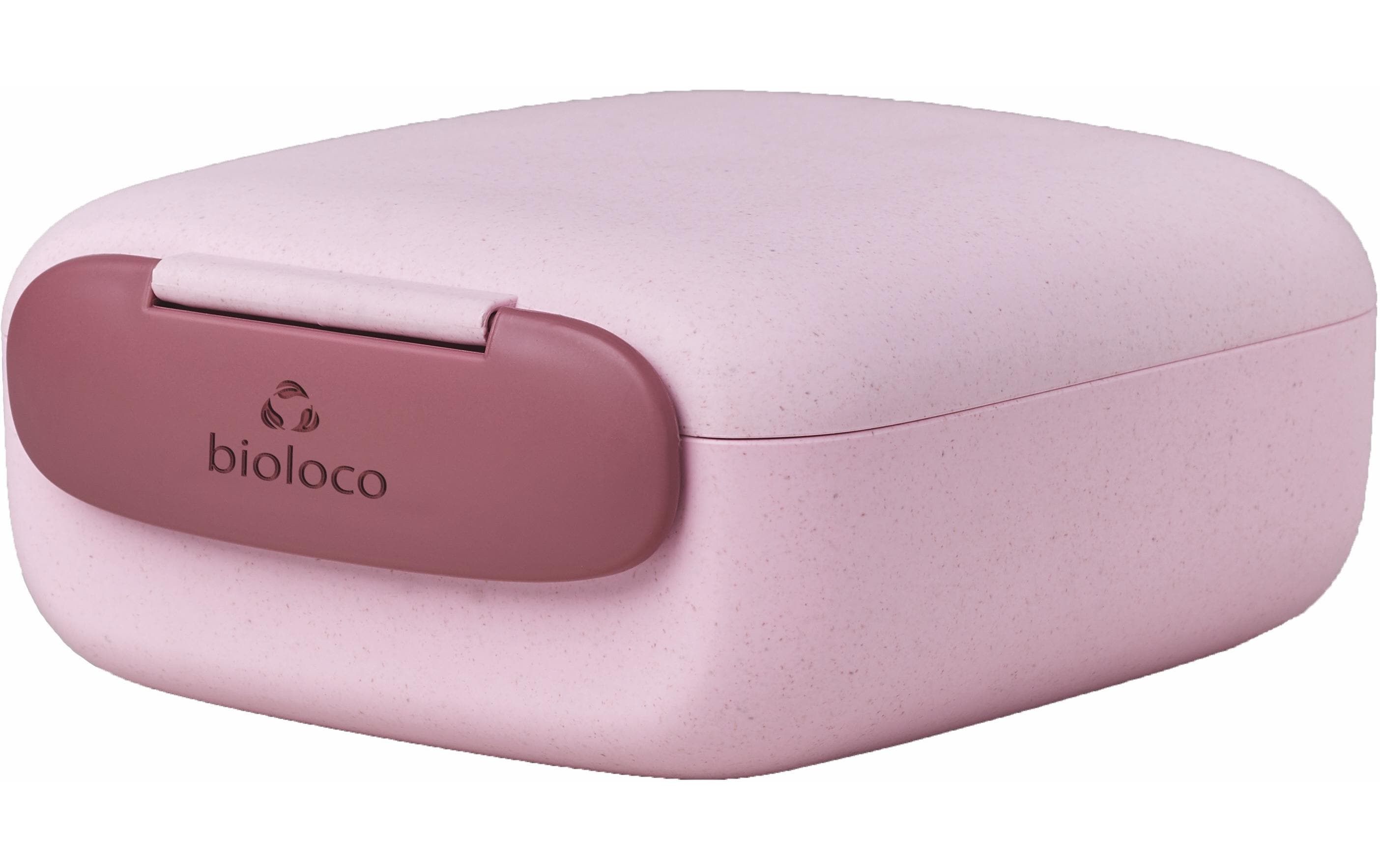 Bioloco Lunchbox 13 × 14,5 × 6 cm, Polylactid (PLA), rosa
