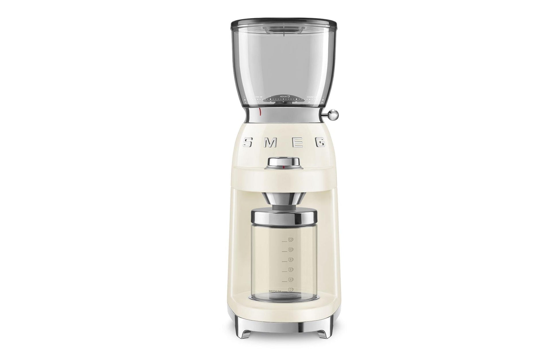 Smeg CGF01CREU Kaffeemühle – Kegelmahlwerk, 350 g, Crème