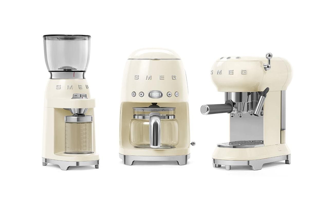 Smeg CGF01CREU Kaffeemühle – Kegelmahlwerk, 350 g, Crème