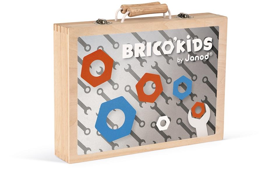 JANOD BricoKids Werkzeugkoffer – 9-teilig – ab 3 Jahren – Holz