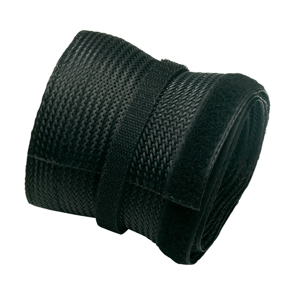 PureMounts PM-ZCCS-SOCKS-85B – Kabelschlauch, 85 mm × 1,8 m, Polyester, Klettverschluss, Schwarz, 1 Stück