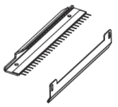 Zebra ZE500-4 Verschleissteile-Kit Ribbon Strip Plate und Static Brush RH & LH – für ZE500-4, P1046696-043