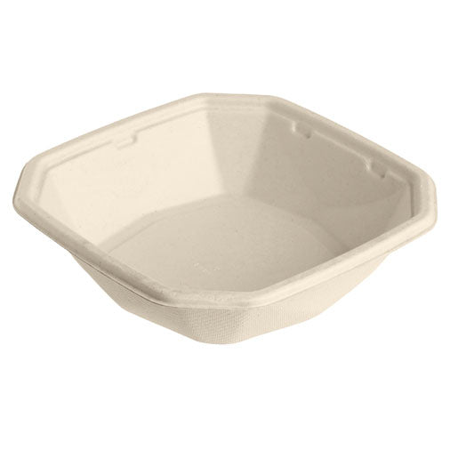 Duni Take-away-Box Octabagasse, Bagasse (Zuckerrohr) – 400 ml 183 × 183 × 43 mm braun – kompostierbar – 50 Stk