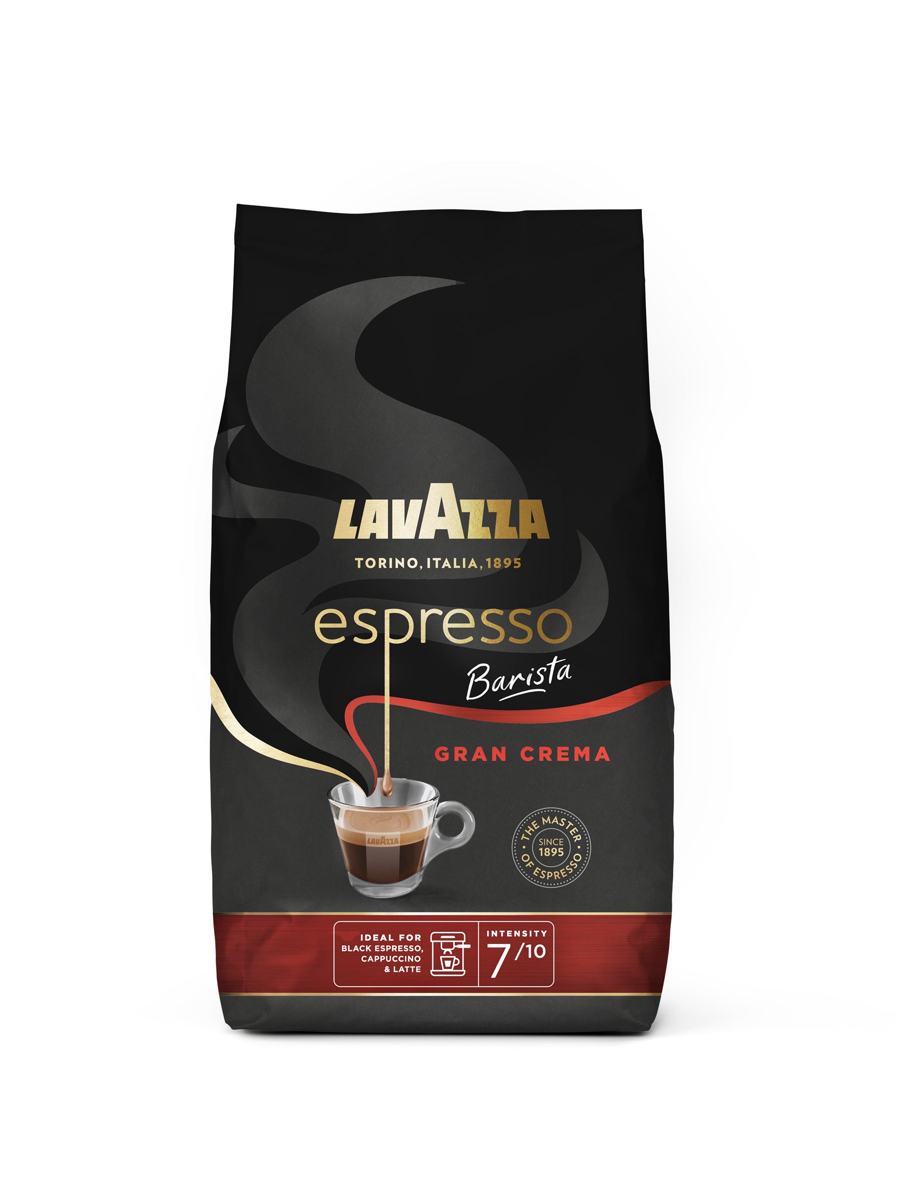 Lavazza Espresso Kaffeebohnen Barista Gran Crema – 1 kg – Mittlerer Röstgrad – Intensität 7/10